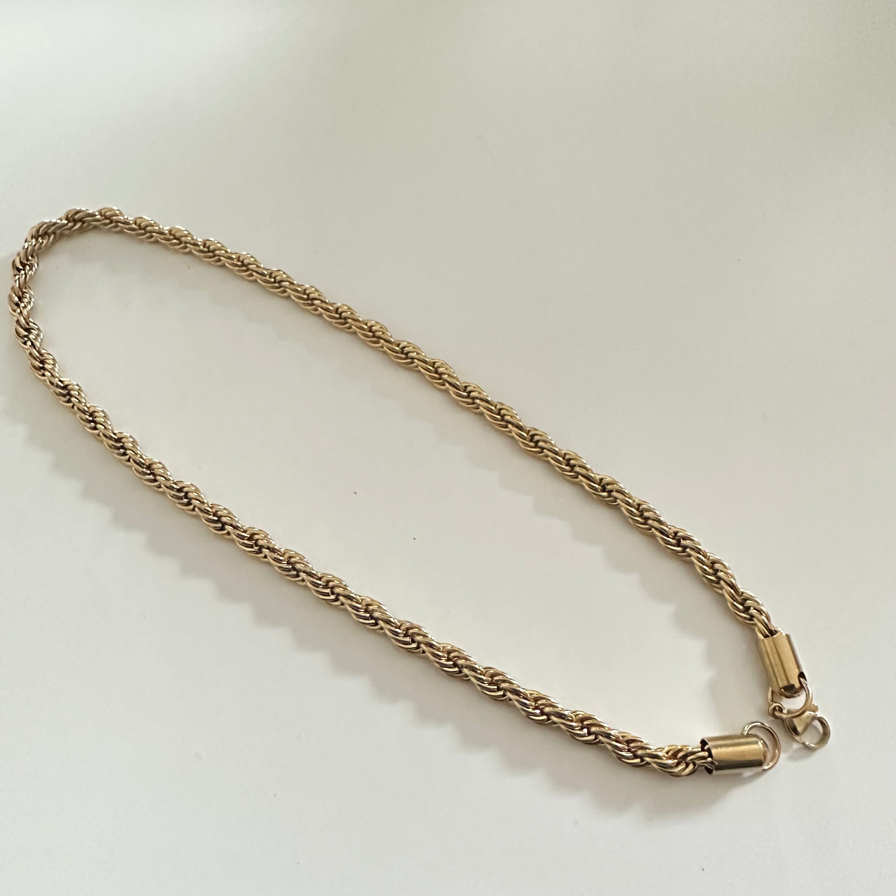 18k Gold Plated Statement Twisted Rope Necklace - The Lia Necklace