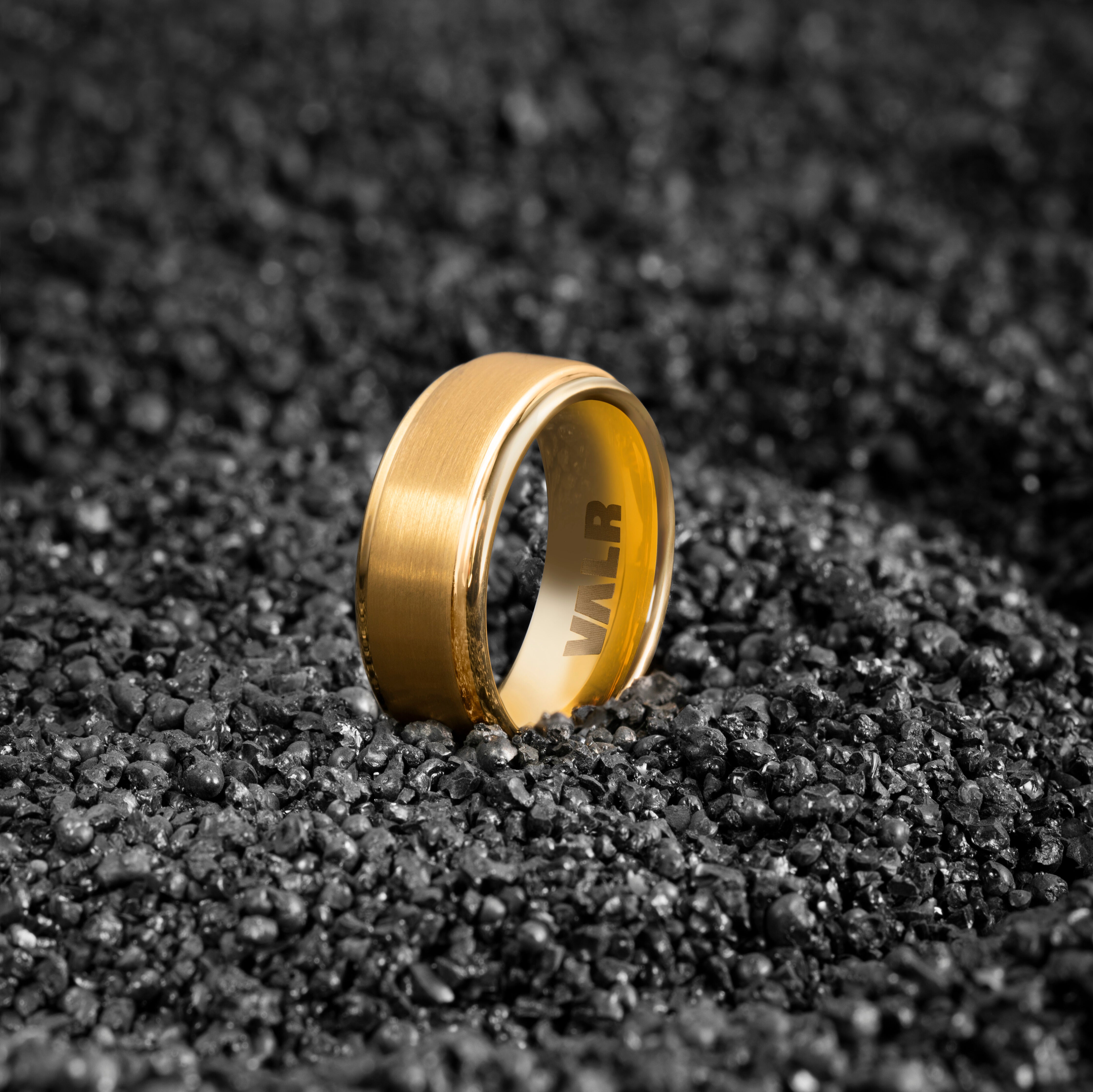 Gold Tungsten Band Ring | The Aureus Ring | Milina London