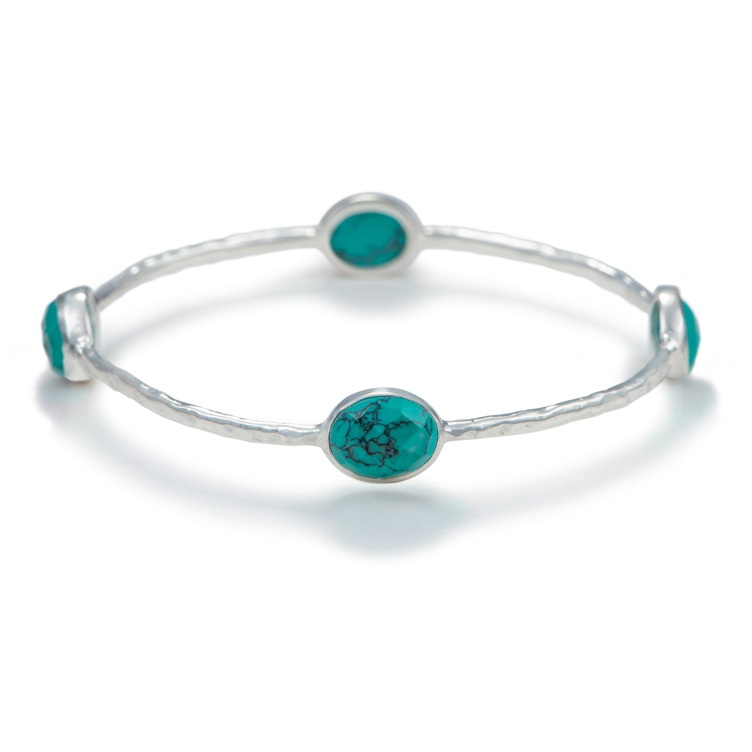 Turquoise Gemstone Bangle in Sterling Silver