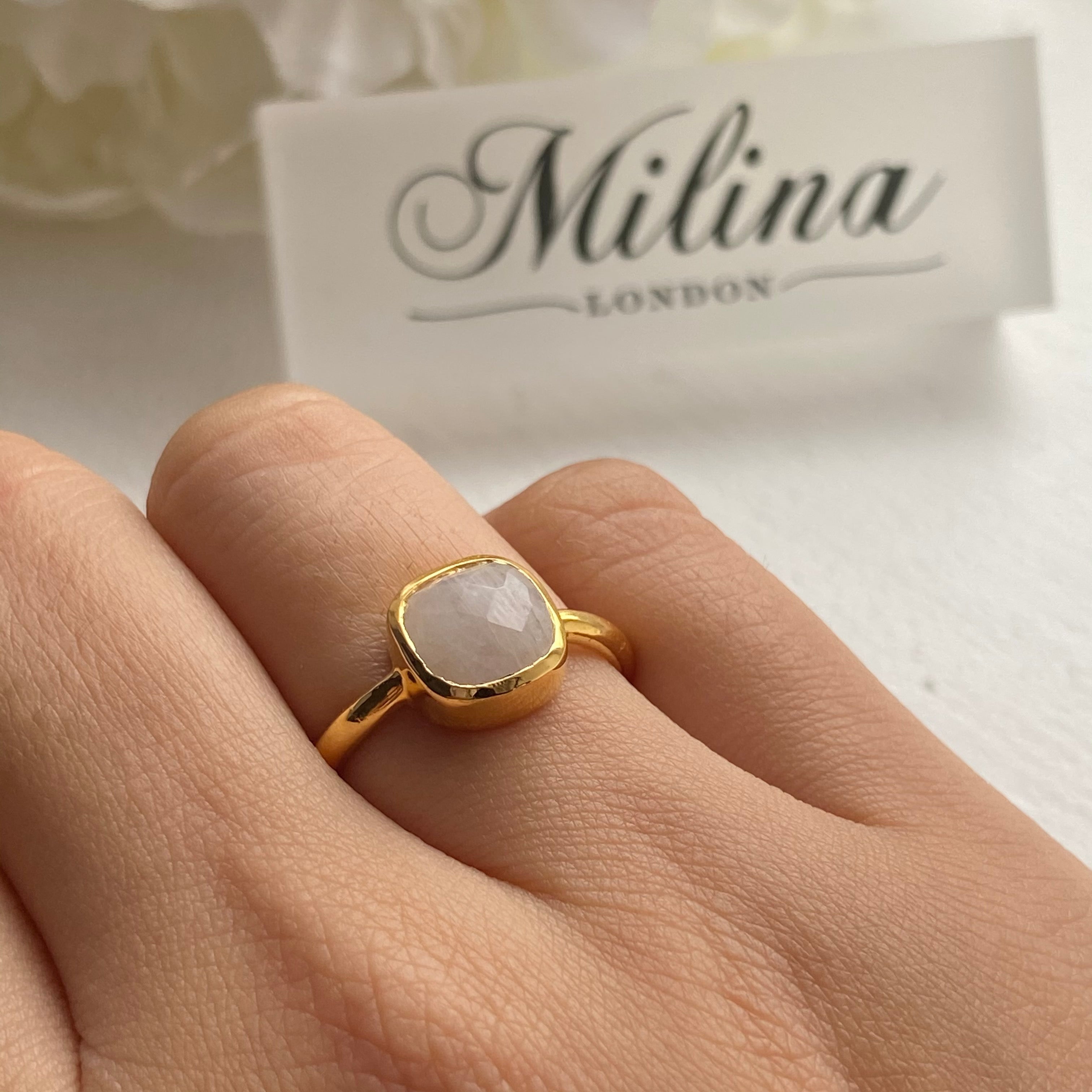 Goldplated Moonstone Ring