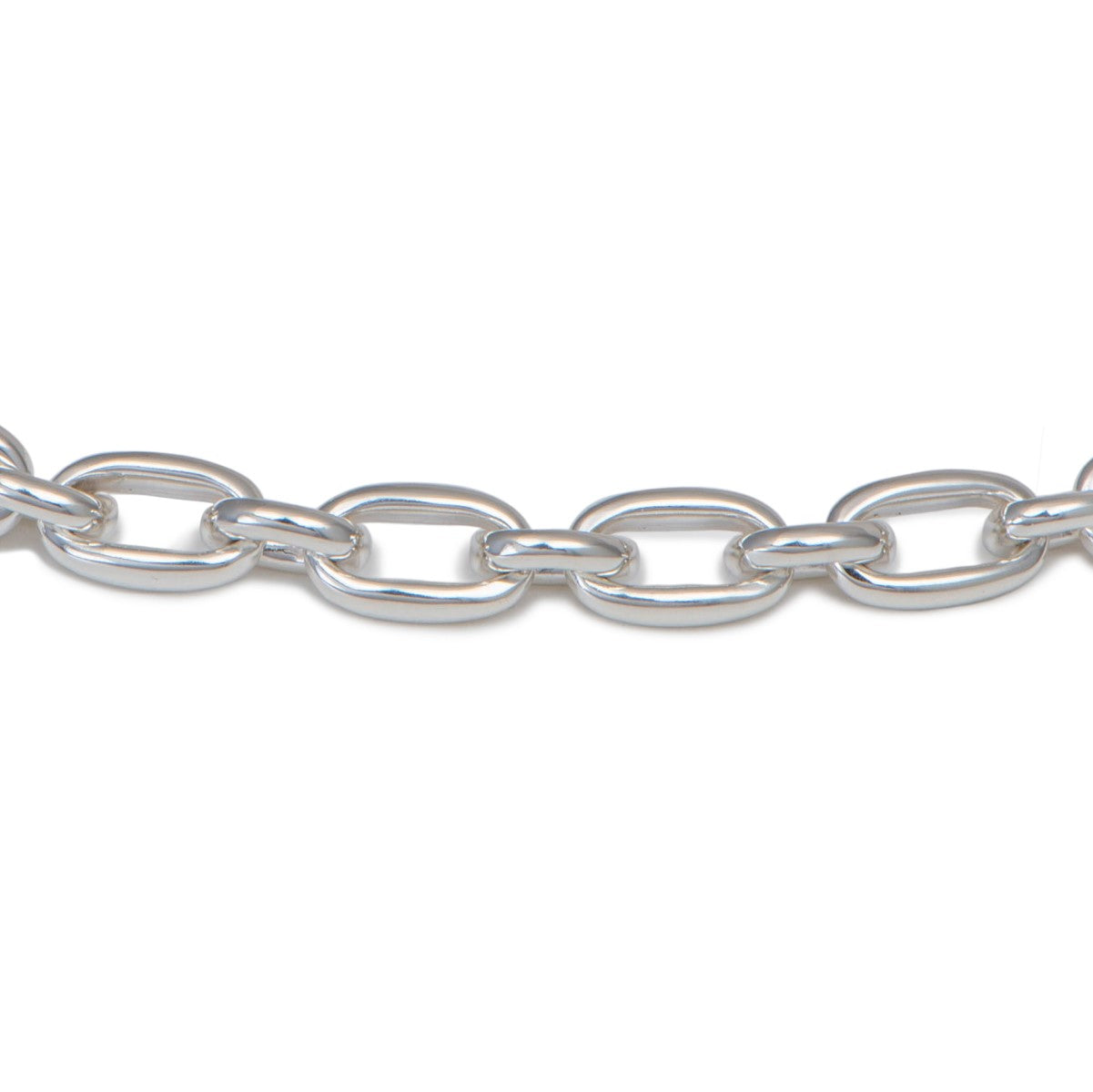 Statement Sterling Silver Link Bracelet with Oval Links