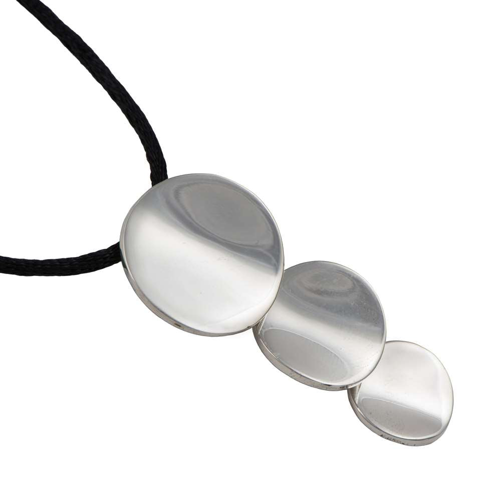 Silver Pendant - Concave Discs