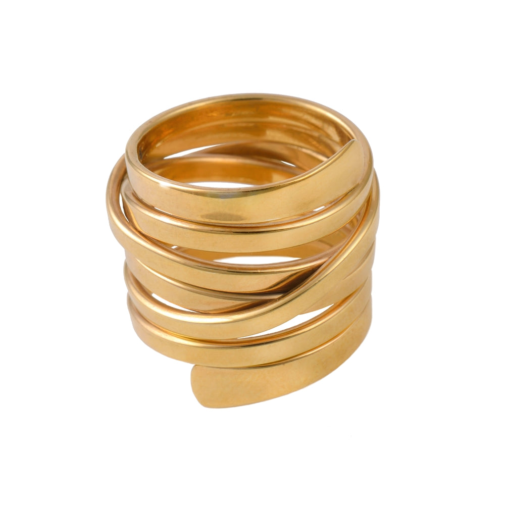 Gold Plated Silver Ring - Wrapped