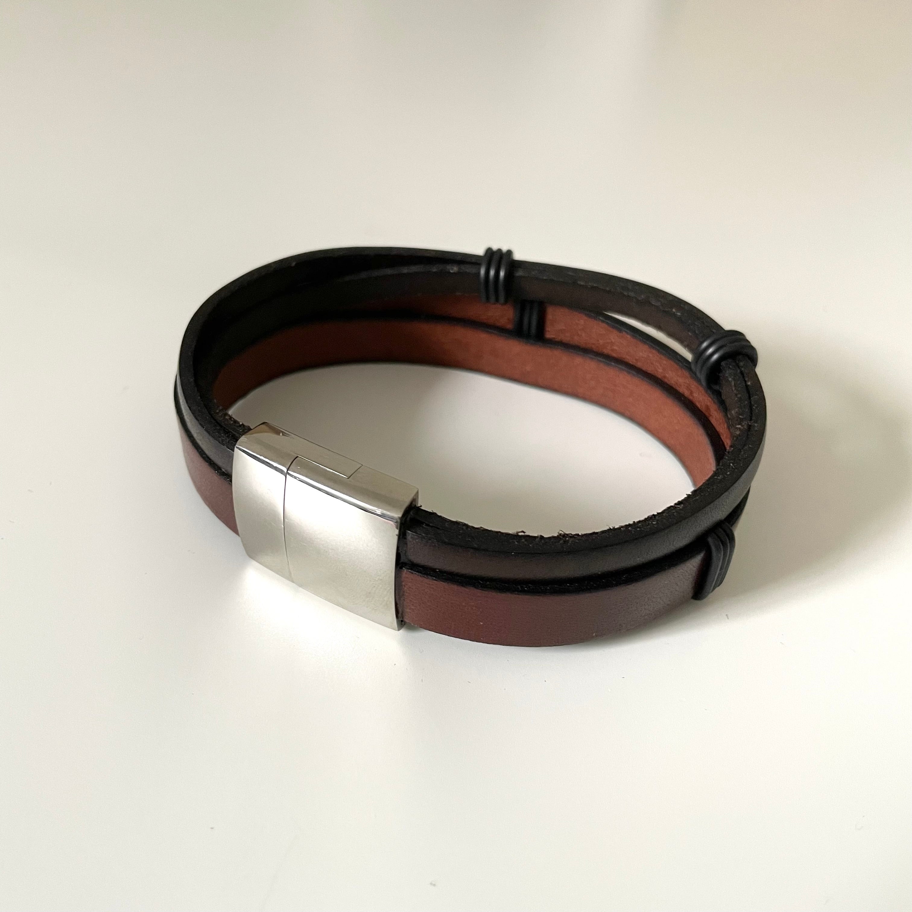 Men's Leather Bracelet | Milina London