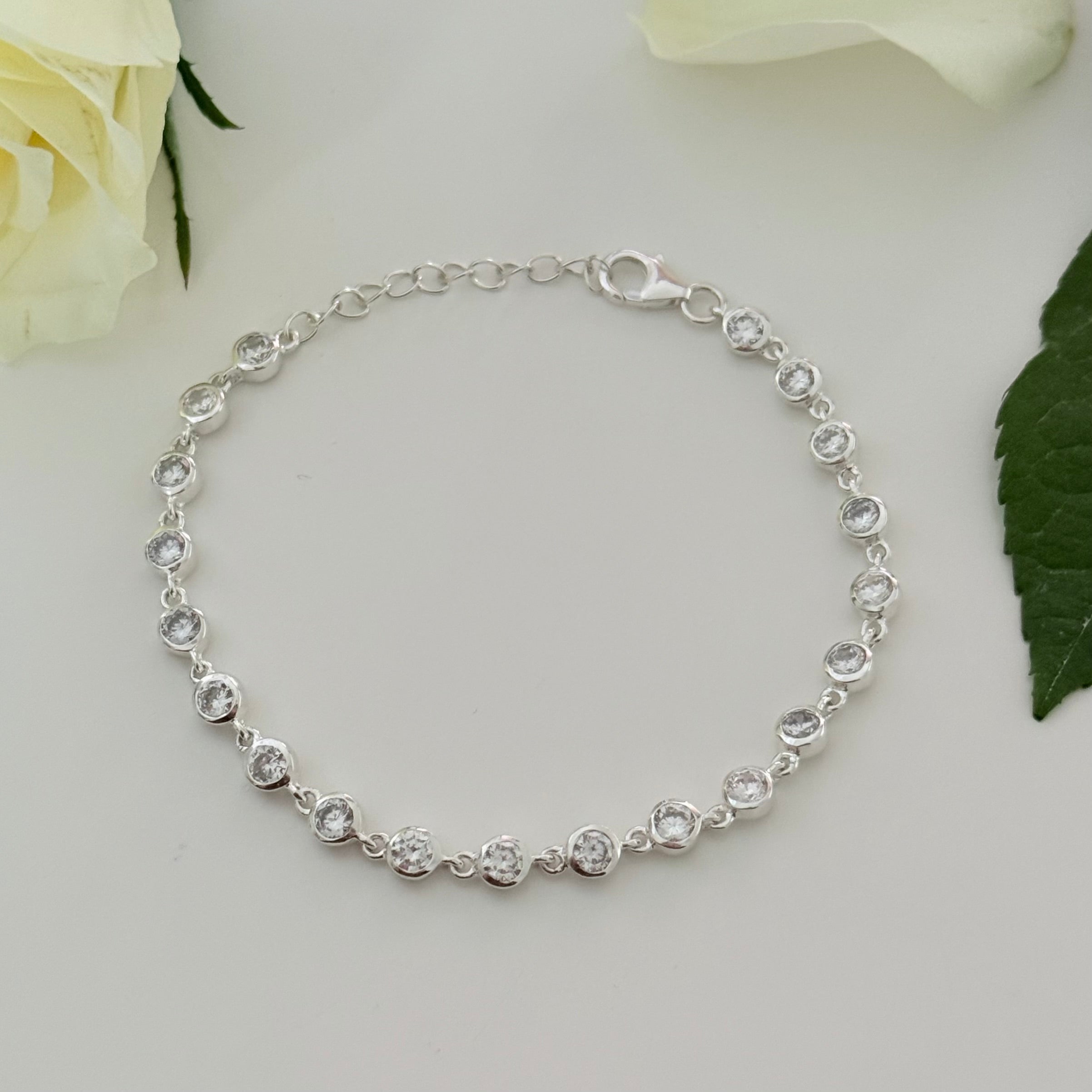 Cubic Zirconia Tennis Bracelet in Sterling Silver