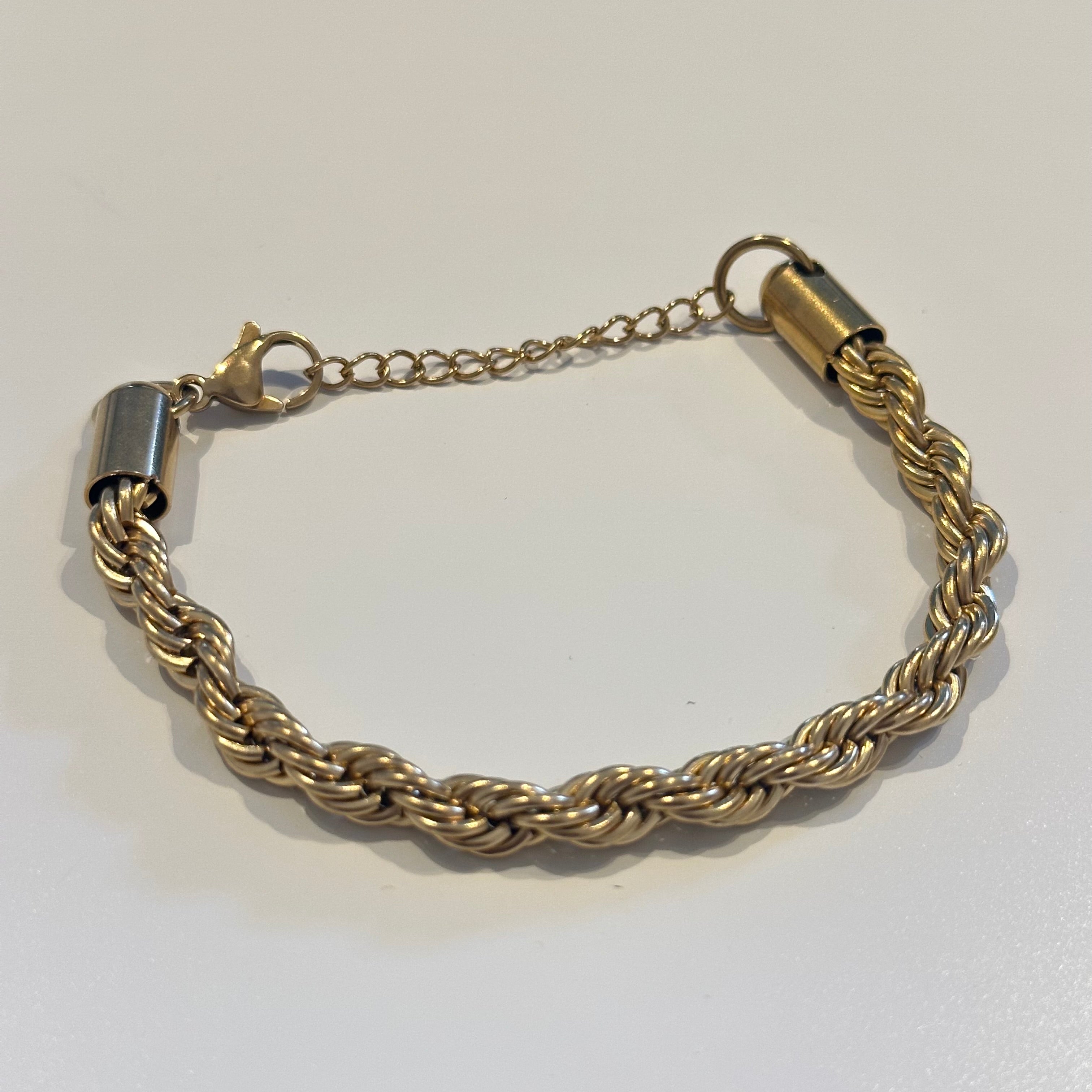 18k Gold Plated Twisted Rope Bracelet - The Lia Bracelet