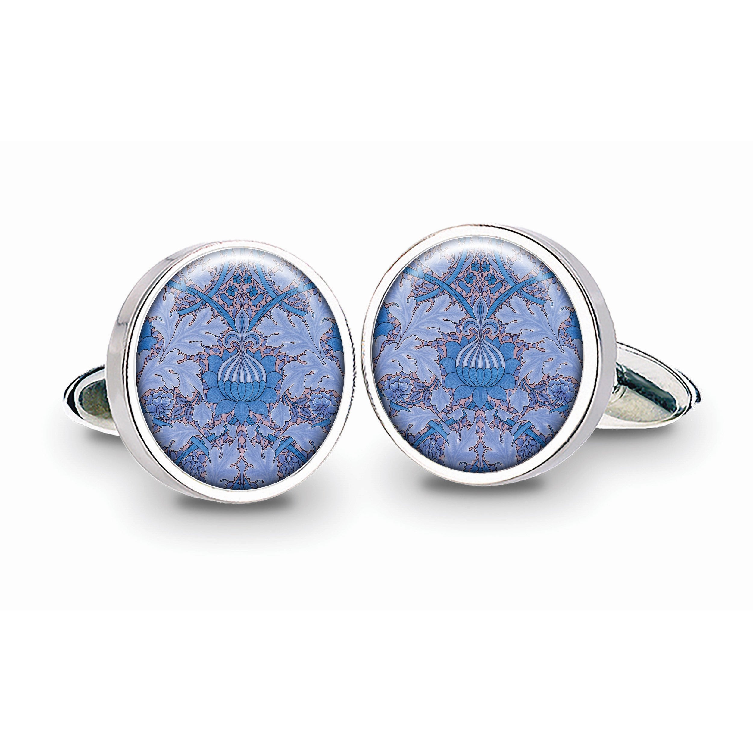 William Morris St James Blue Cufflinks - Milina London