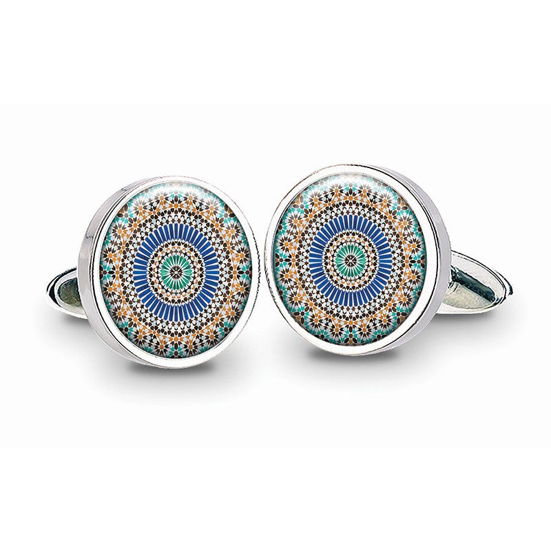 Marrakesh Blue Cufflinks -Milina London