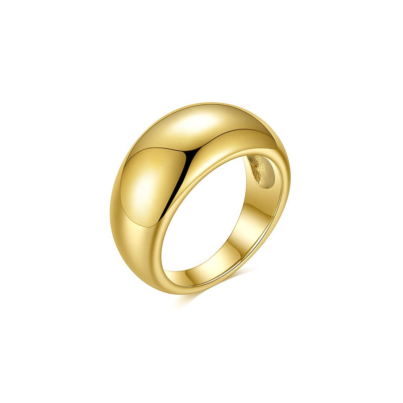 Statement Dome Ring in 18k Gold Plated Brass - The Doma Ring