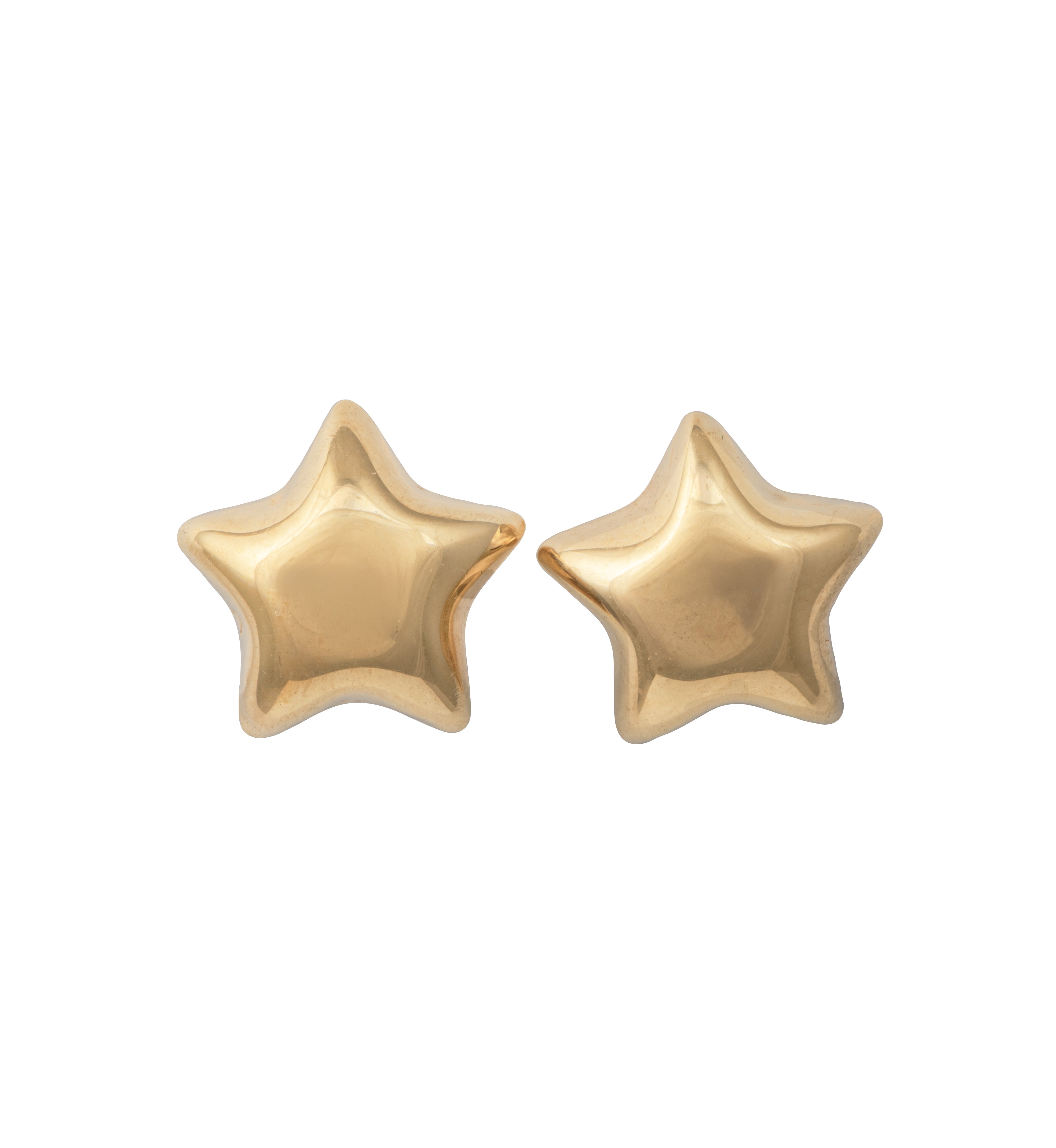 18k Gold Plated Sterling Silver Star Shaped Stud Earrings