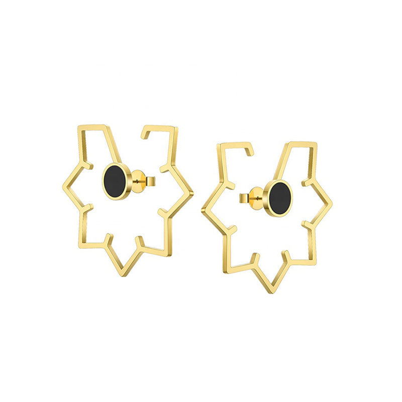 Flower Stud Earrings in 18k Gold Plated Brass - The Gul Earrings