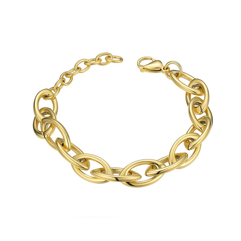 18k Gold Plated Chunky Links Bracelet - The Hamisi Bracelet