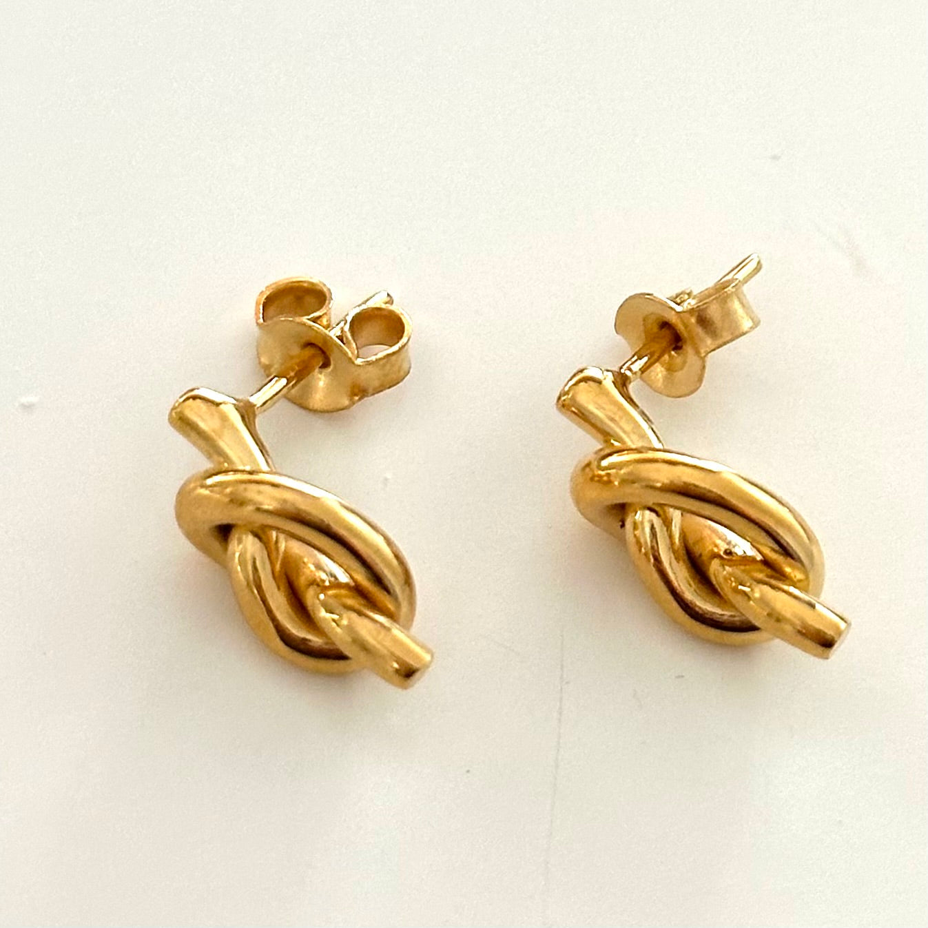 Gold Plated Sterling Silver Knot Studs