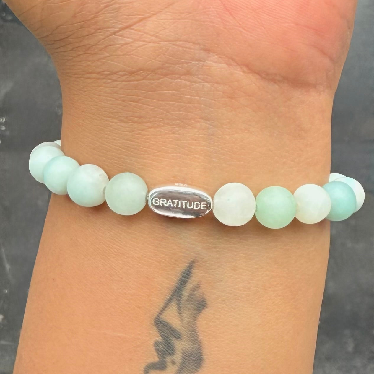 Amazonite and Sterling Silver Beaded Bracelet