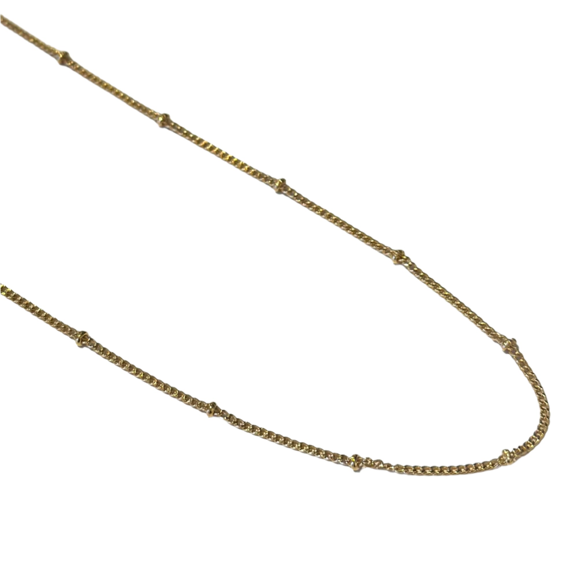 Gold Plated Sterling Silver Fine Intermittent Ball Chain – Milina