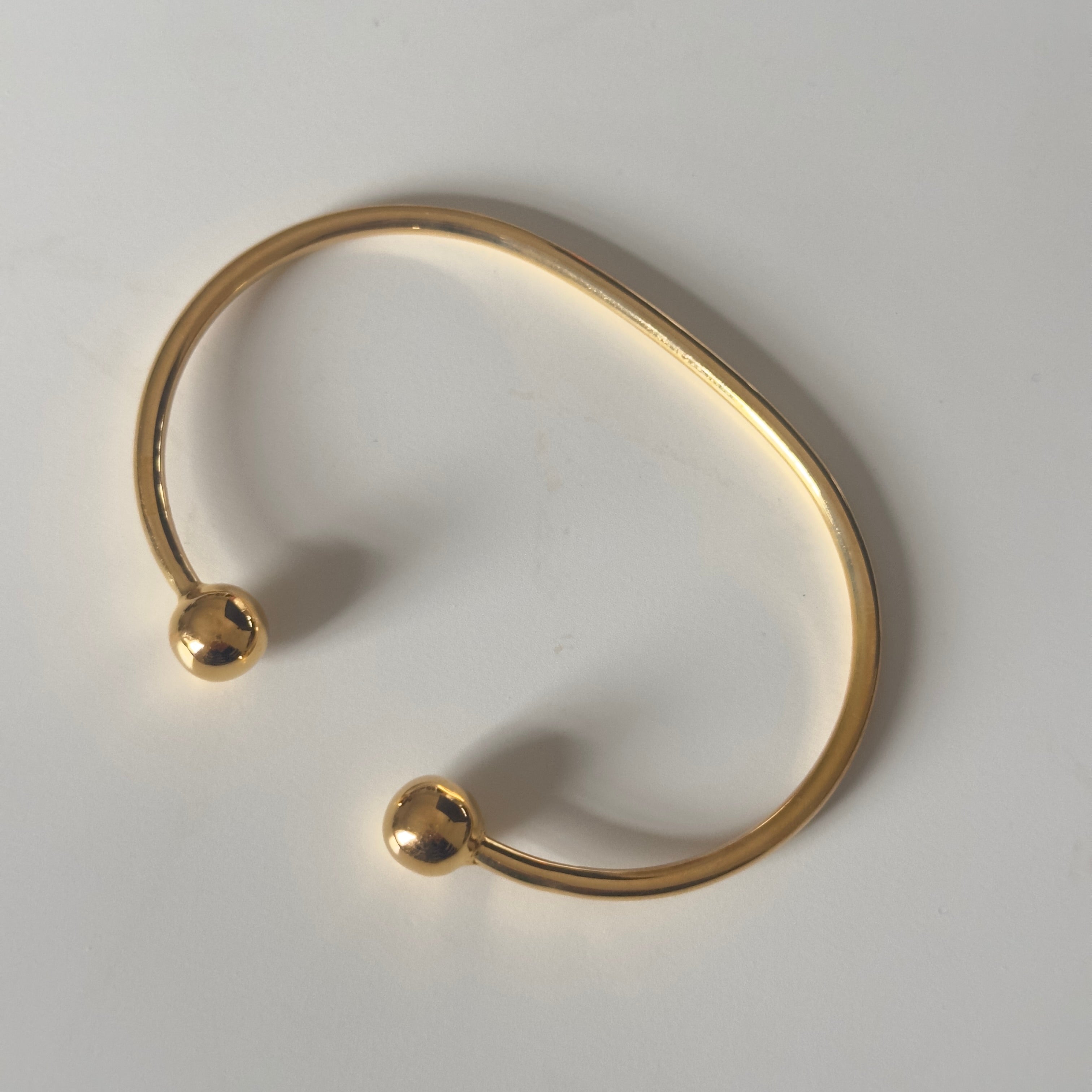 Gold Plated Sterling Silver Cuff with Spheres - Milina London