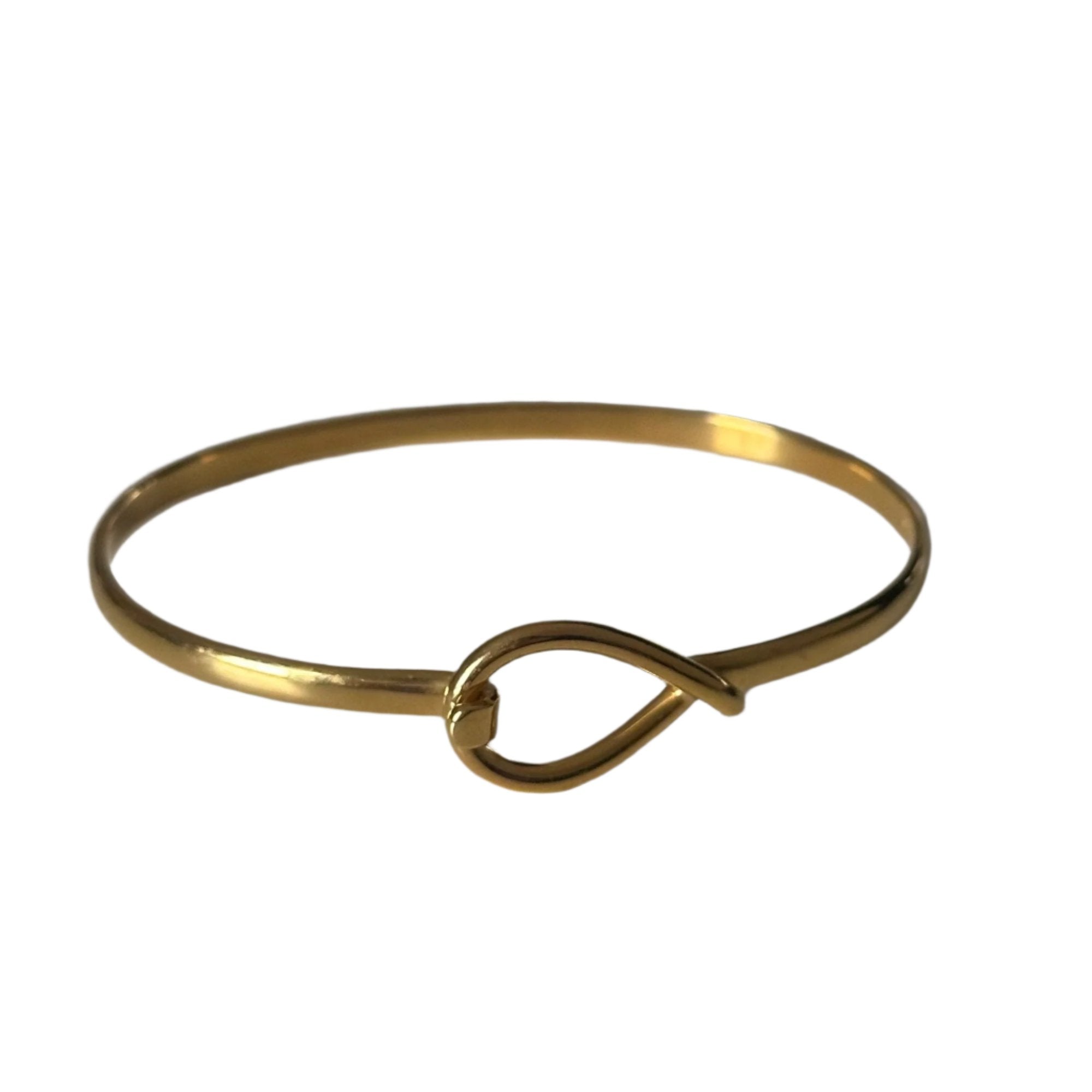 Gold Plated Sterling Silver Loop and Hook Bracelet- Milina London