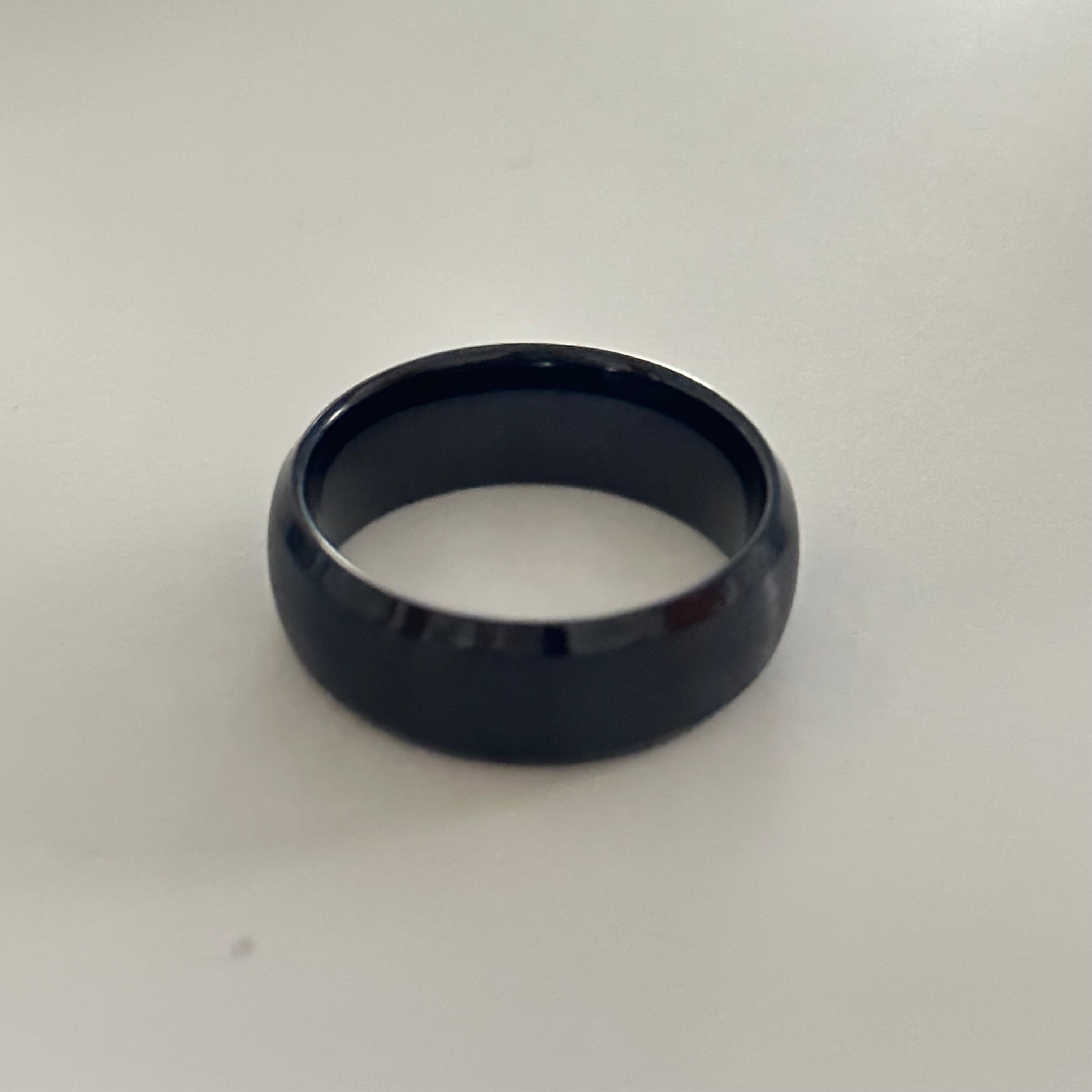 Matte Finish Black Tungsten Band Ring | The Vulcan Ring | Milina London