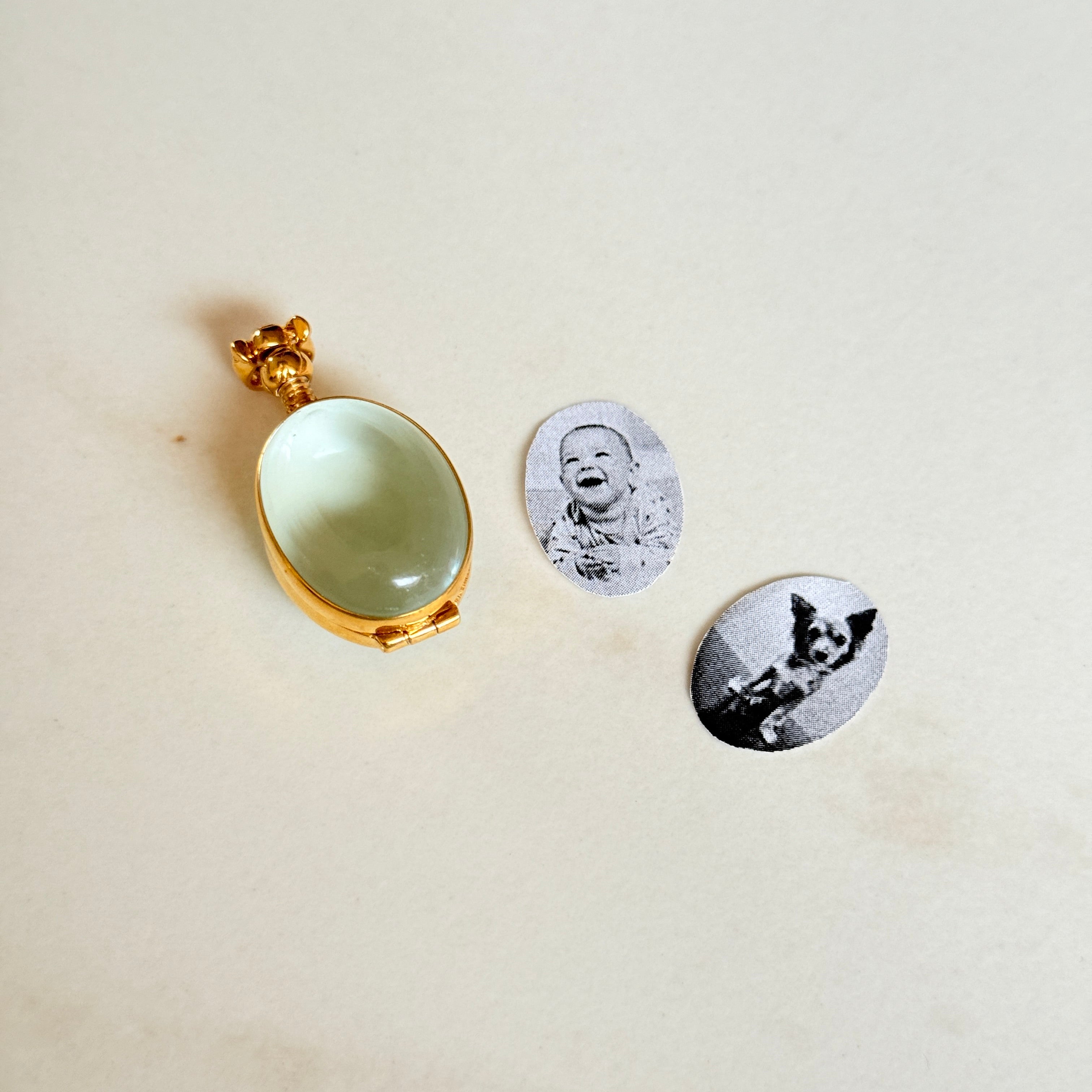 Oval Rose Gold Plated Silver Locket - Medium