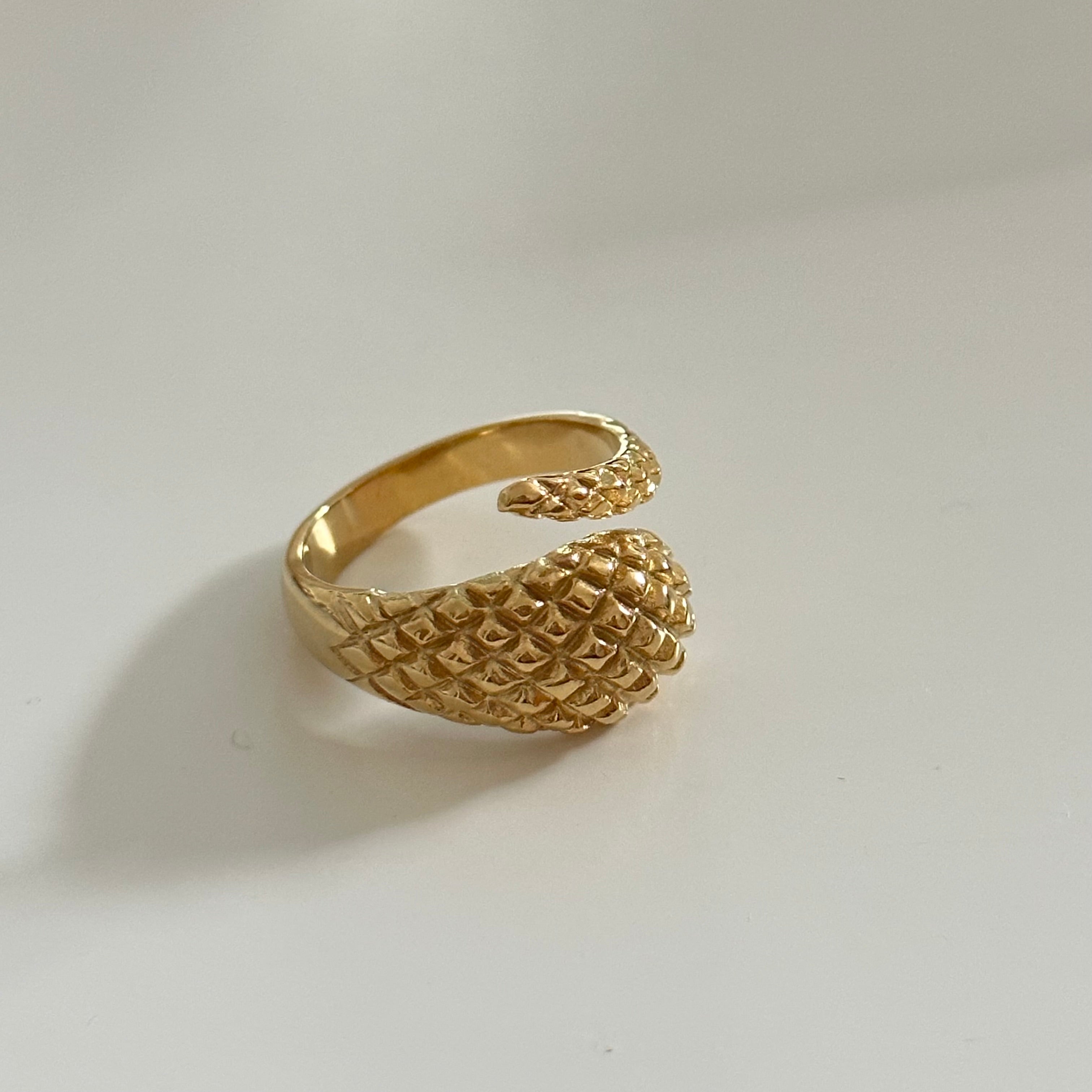 Crossover Serpent Wrap Ring in 18k Gold Plated Brass - The Nagini Ring