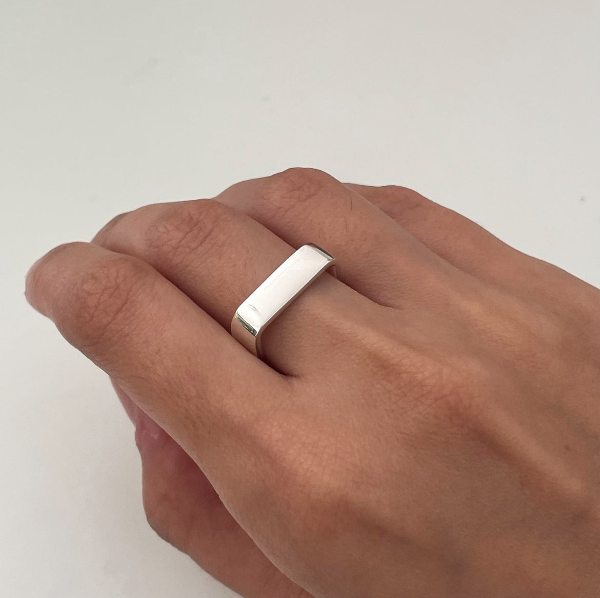 Square Shaped Sterling Silver Ring