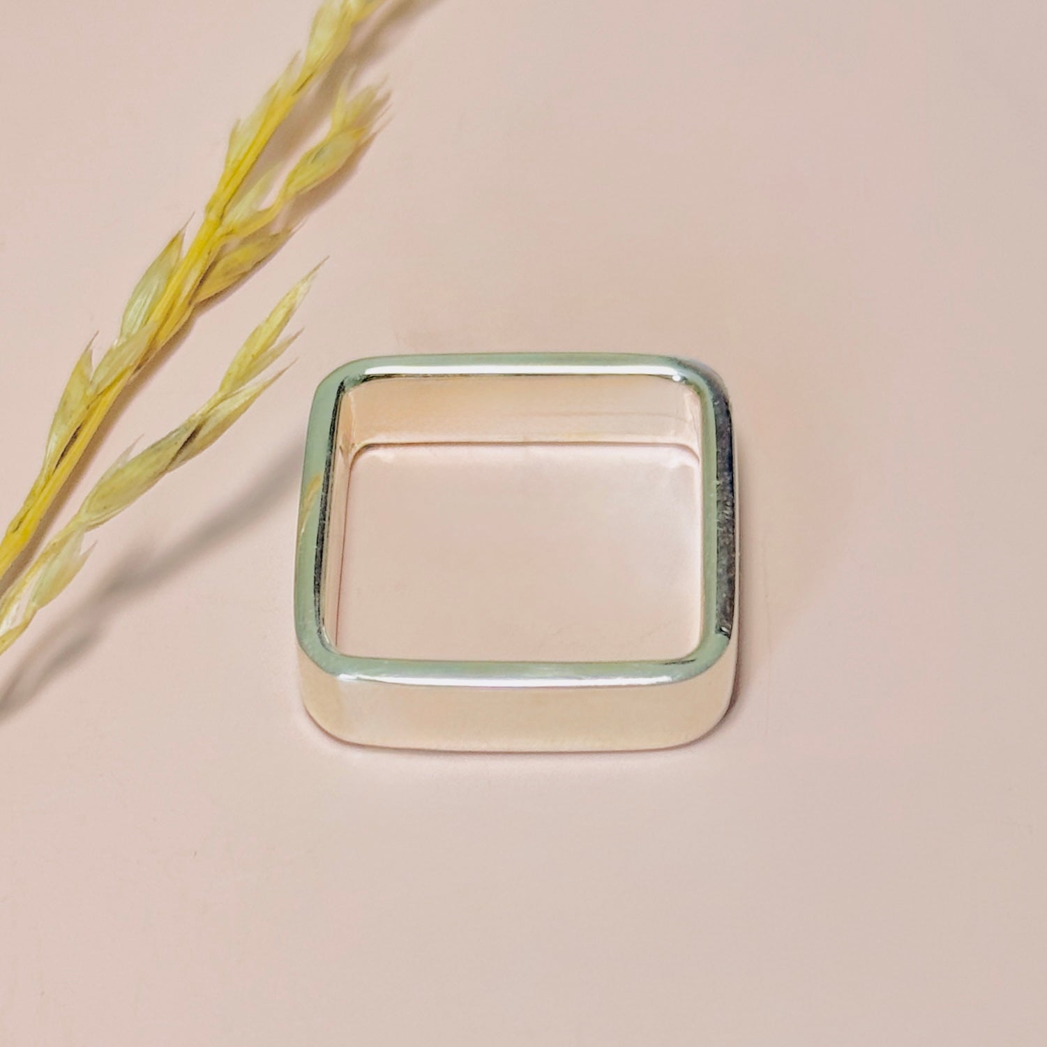 Square Shaped Sterling Silver Ring
