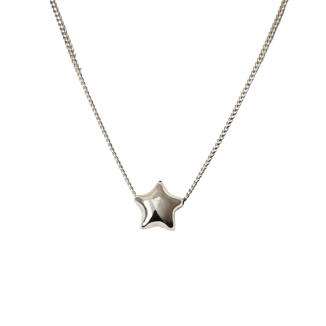 Sterling Silver Star Shaped Pendant Necklace