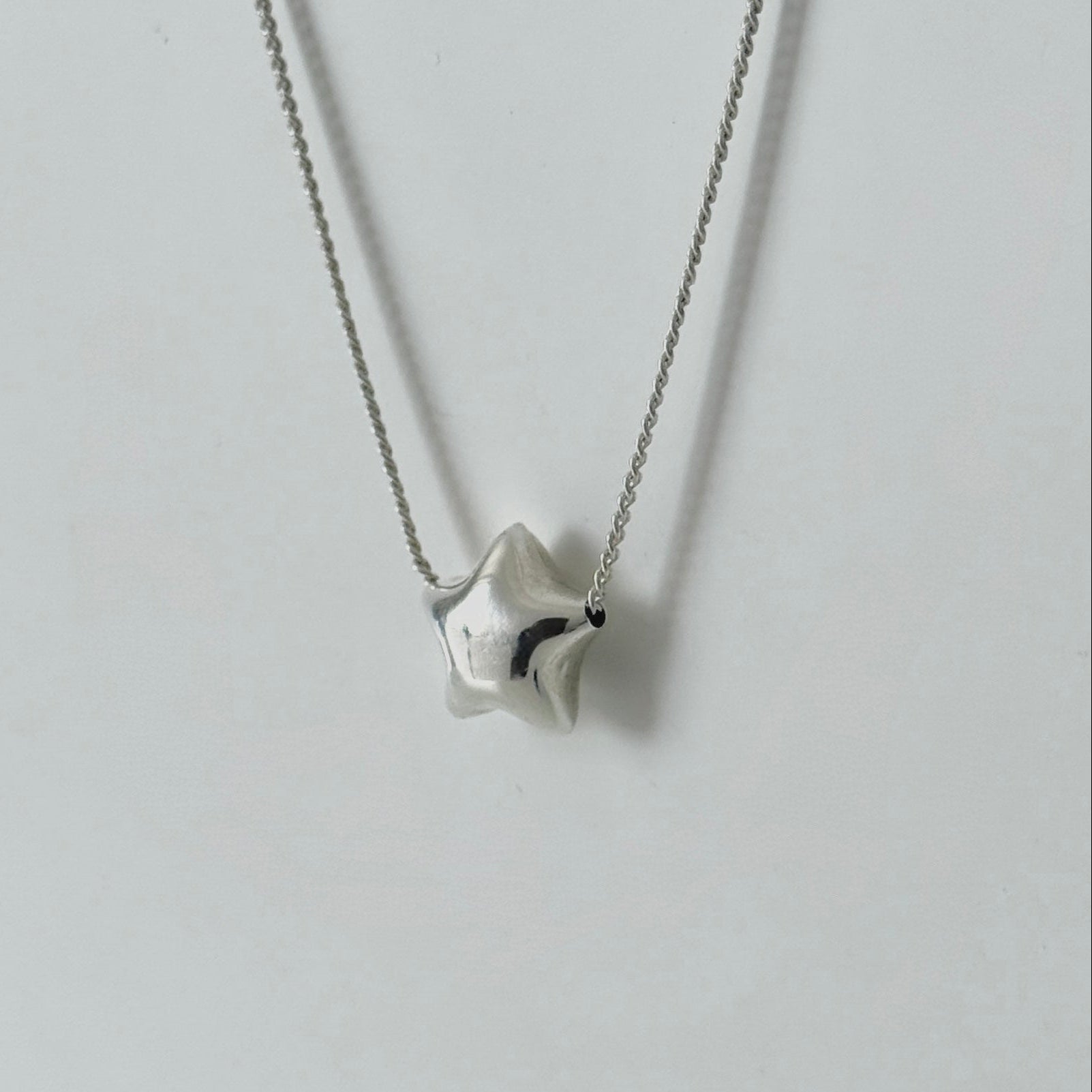Sterling Silver Star Shaped Pendant Necklace