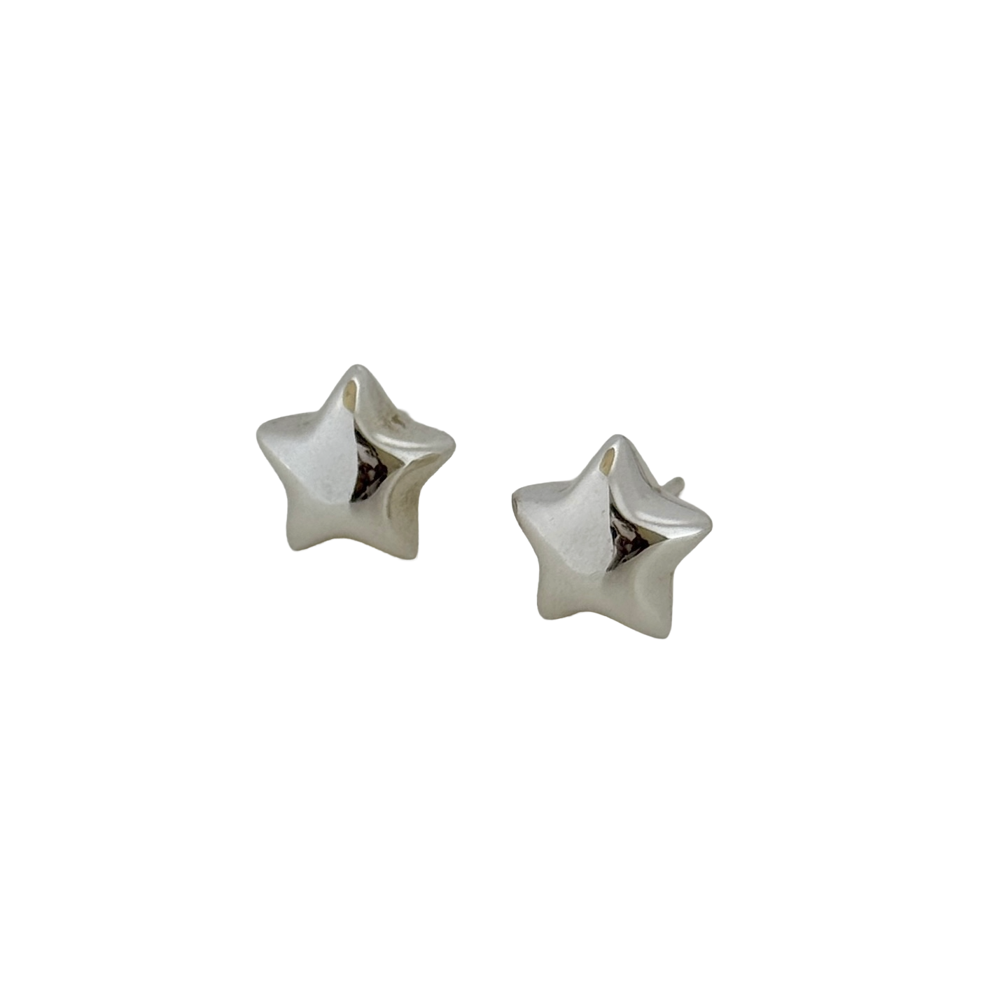 Sterling Silver Star Shaped Stud Earrings