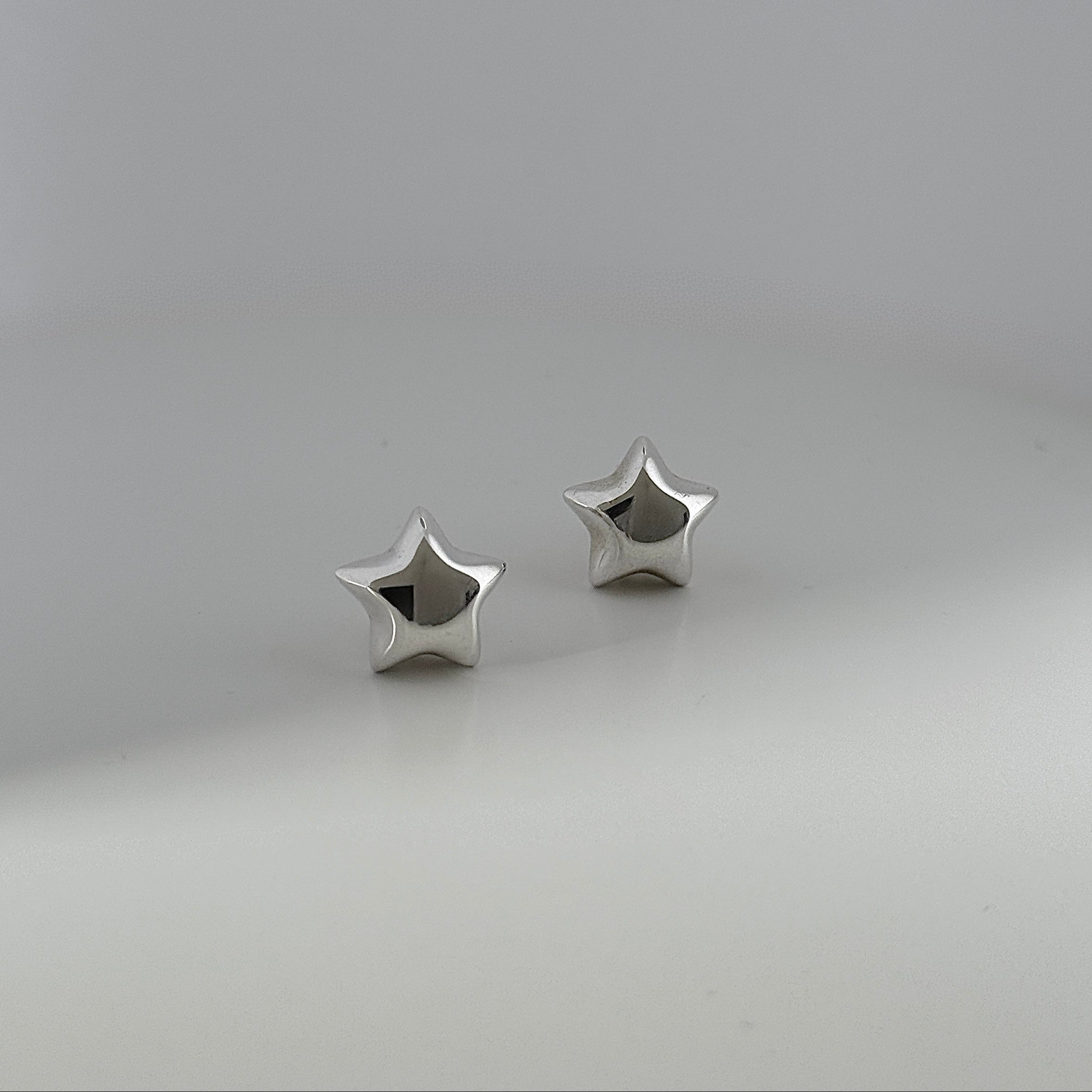 Sterling Silver Star Shaped Stud Earrings