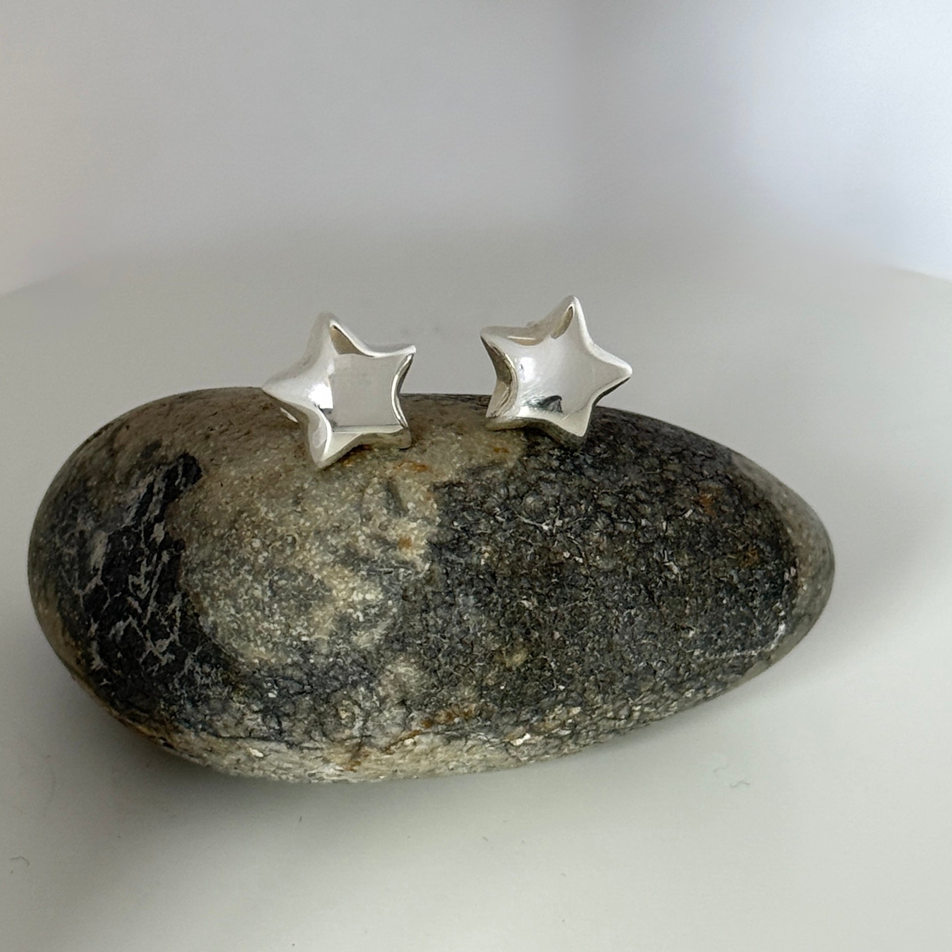 Sterling Silver Star Shaped Stud Earrings
