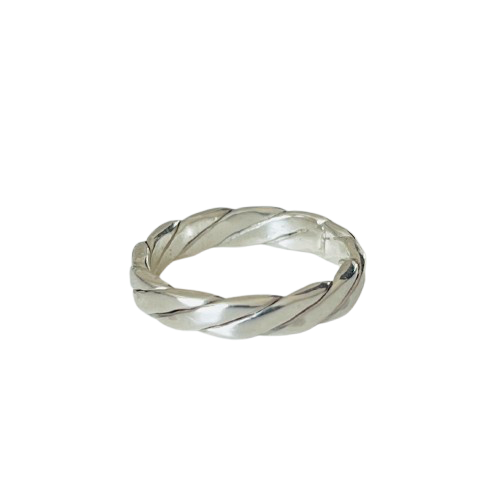 Sterling Silver Twisted Rope Ring
