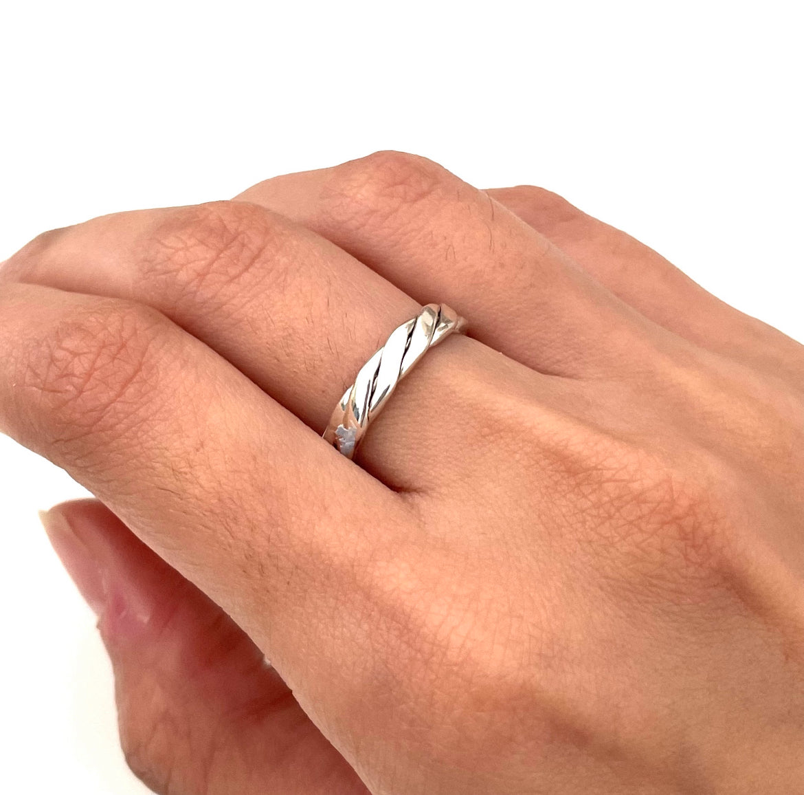 Sterling Silver Twisted Rope Ring