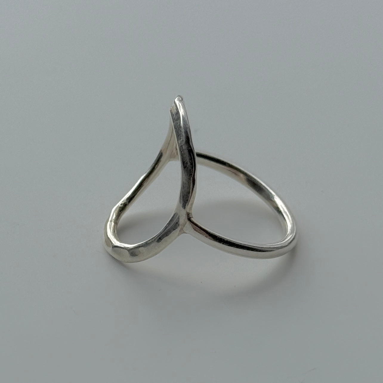 Sterling Silver Hammered Circle Ring