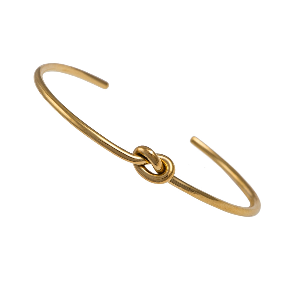 Gold Plated Silver Cuff - Knot