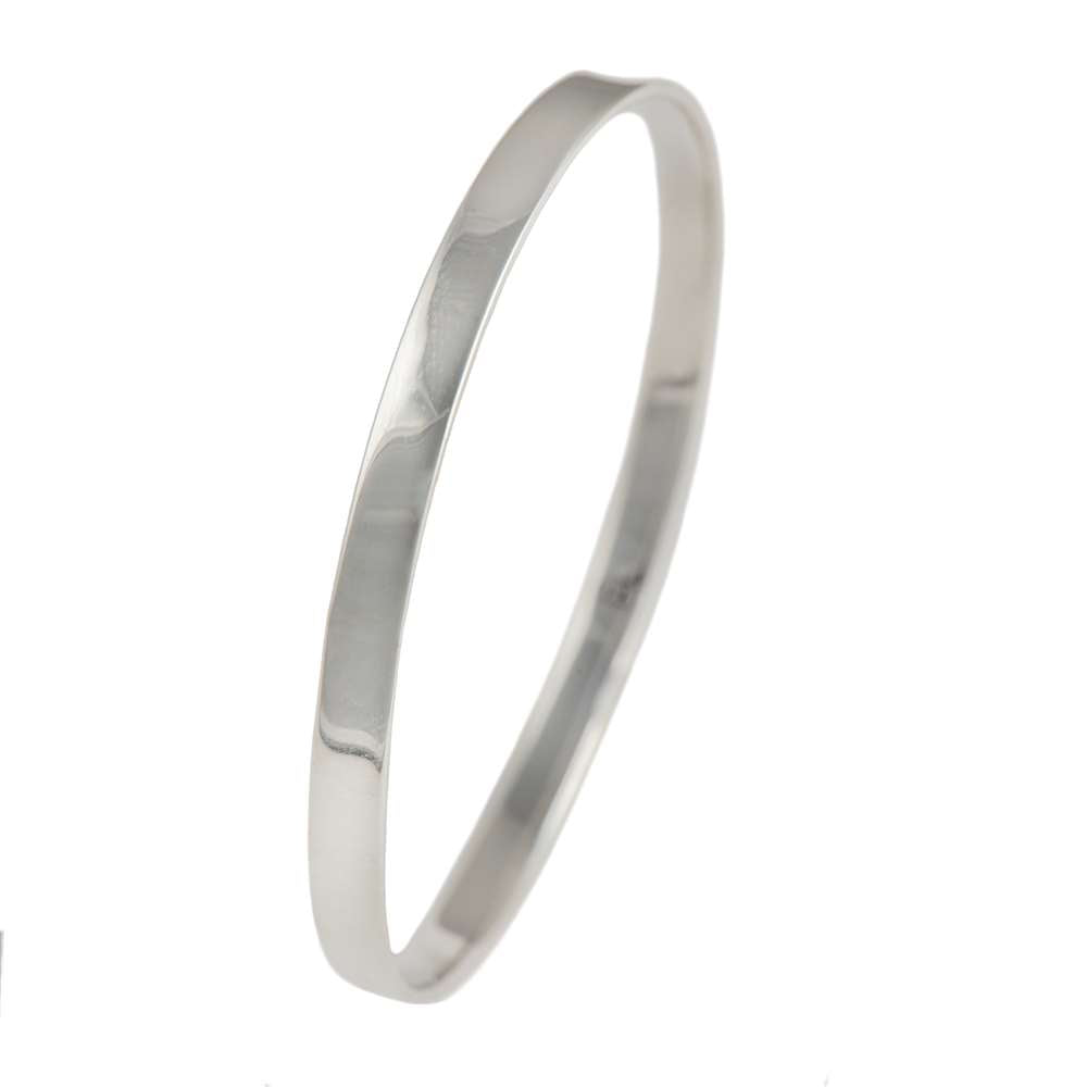 Contemporary Silver Bangle (5mm wide)