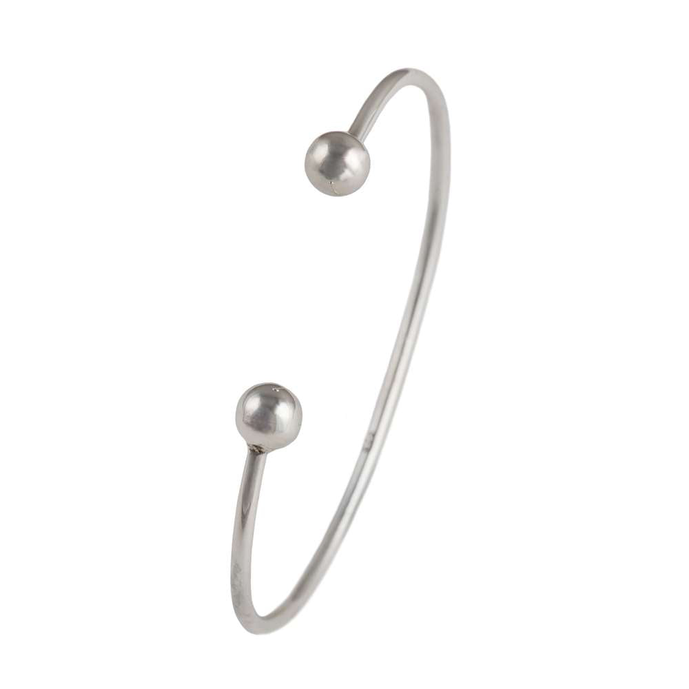 Silver Cuff with Spheres