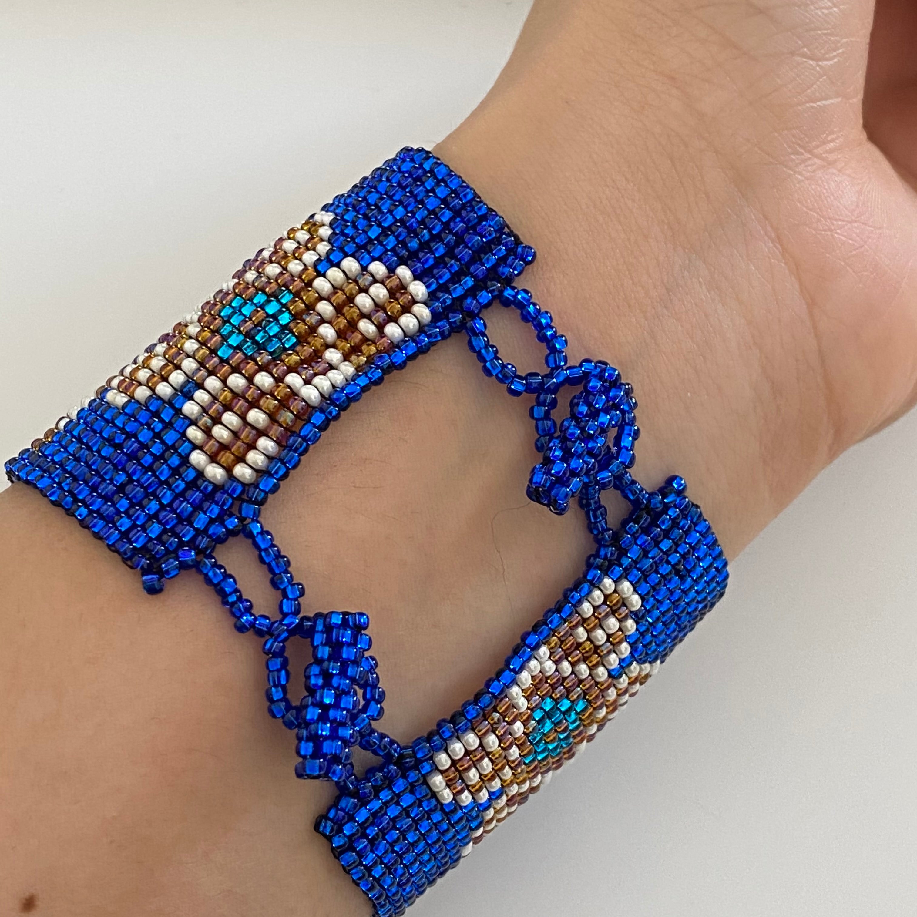 Mayan Glass Bead Bracelet - Large