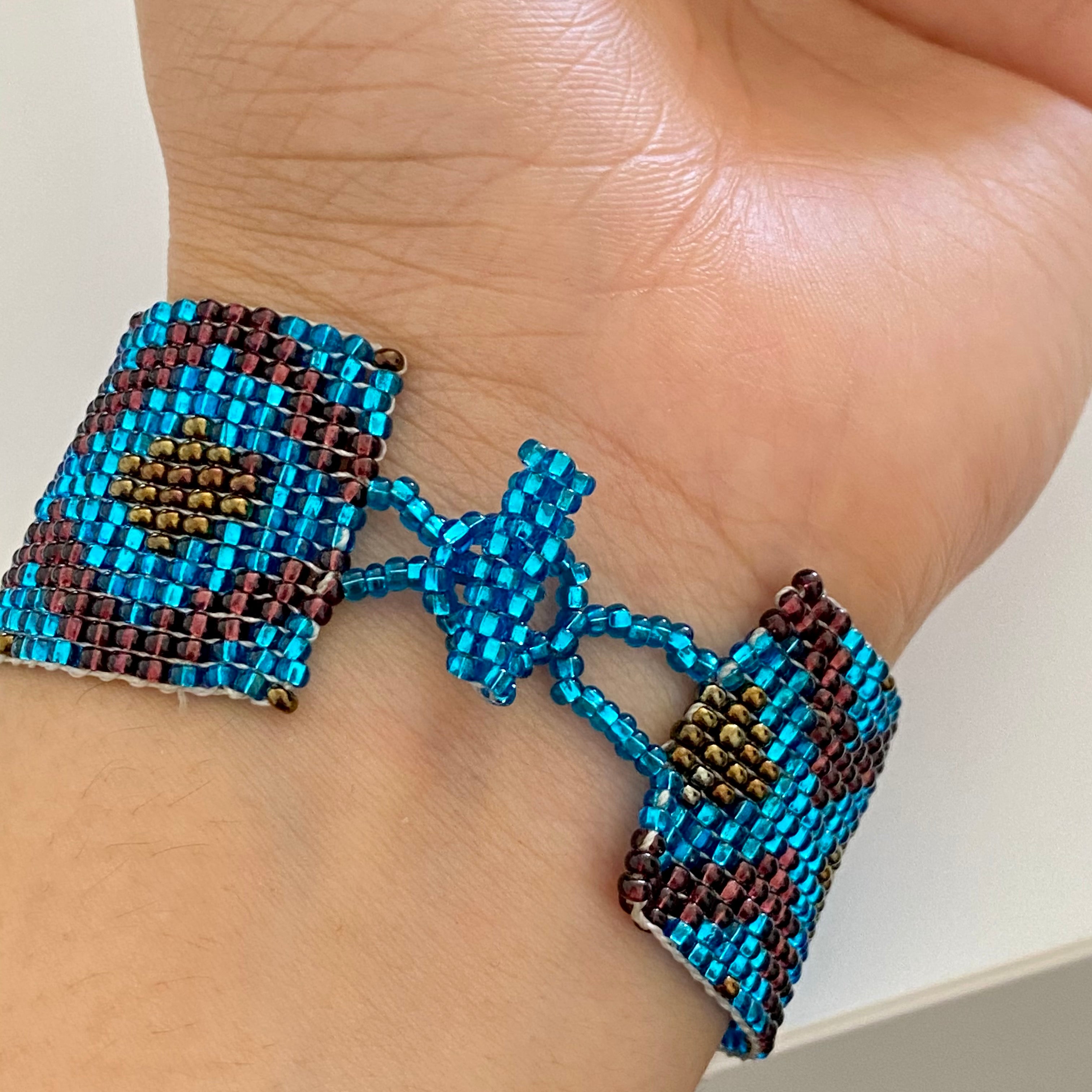 Mayan Glass Bead Bracelet - Medium