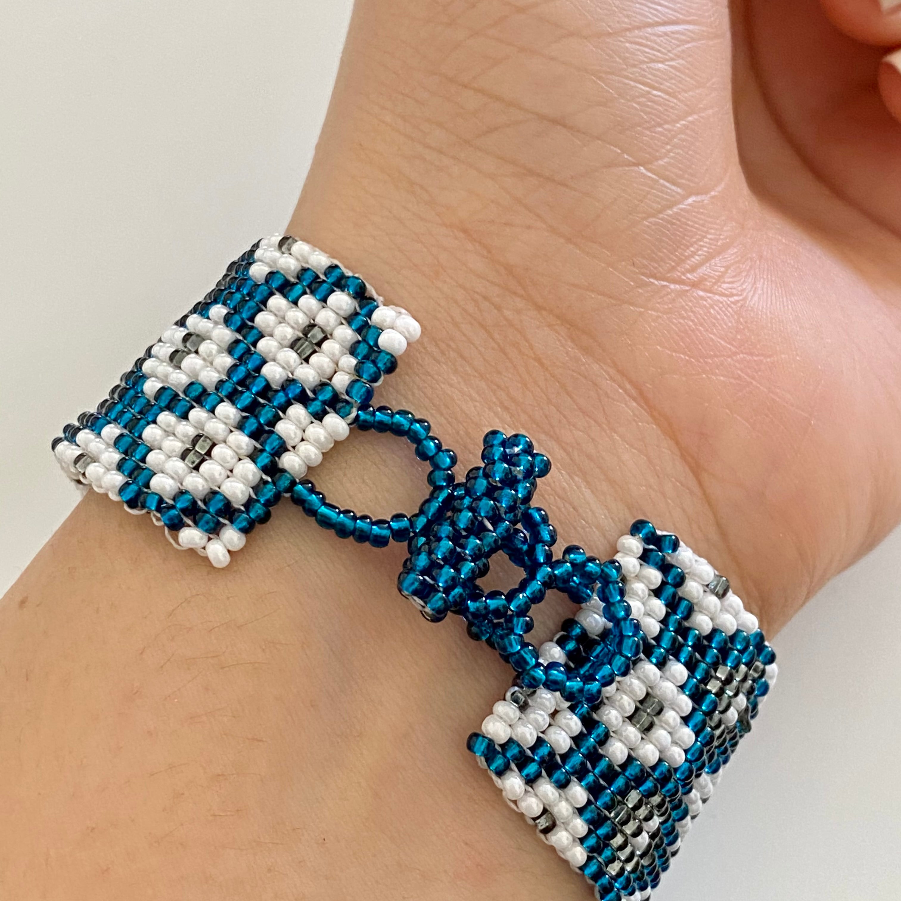 Mayan Glass Bead Bracelet - Medium