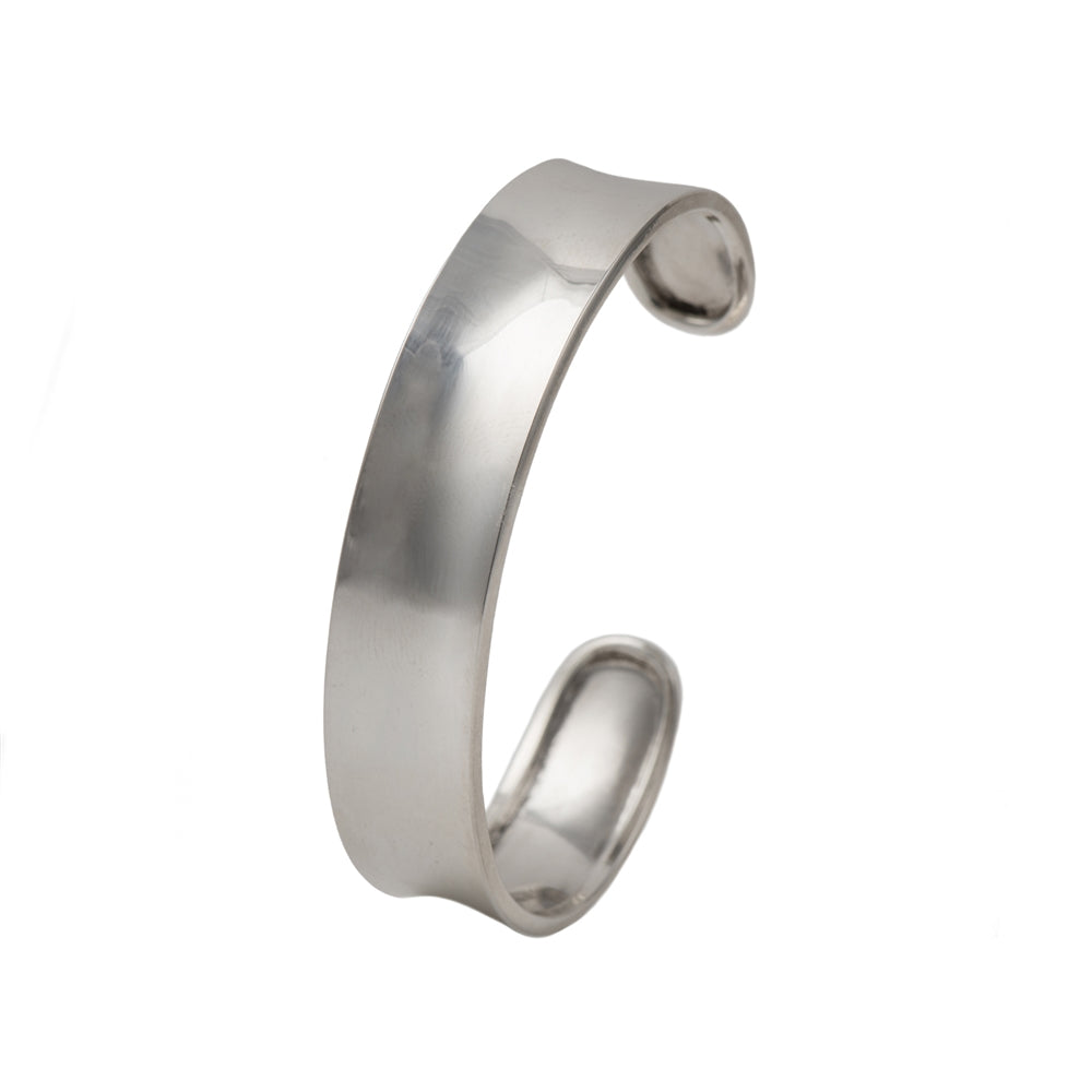 Concave Silver Cuff