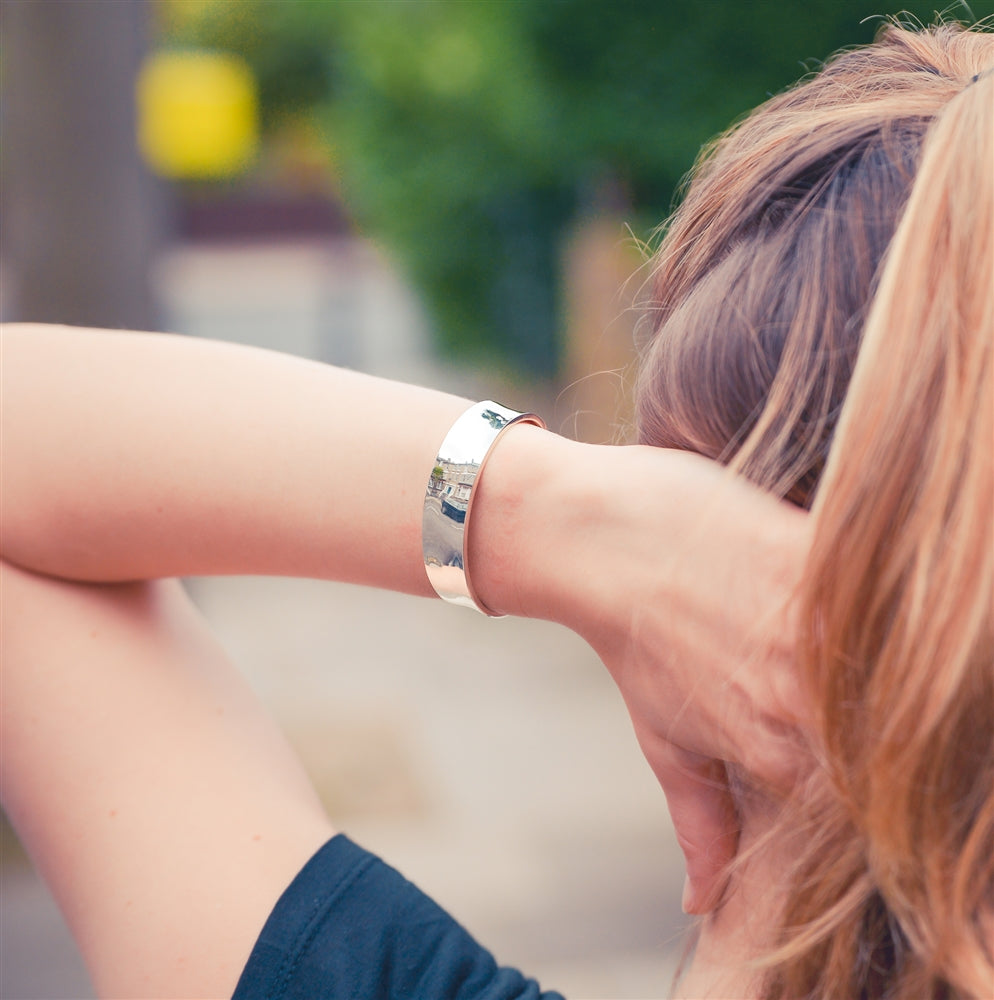 Concave Silver Cuff