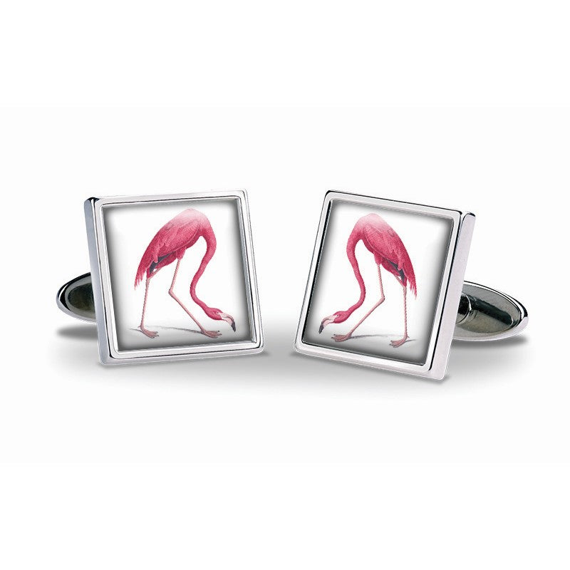 Cufflinks - Audubon Flamingo