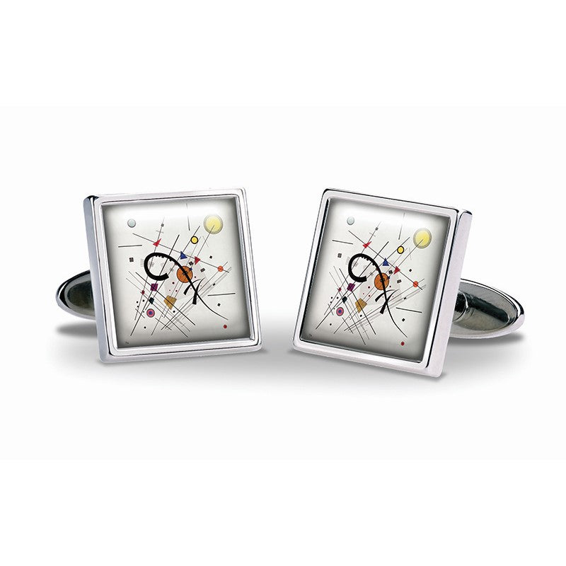 Cufflinks - Kandinsky Grey Square