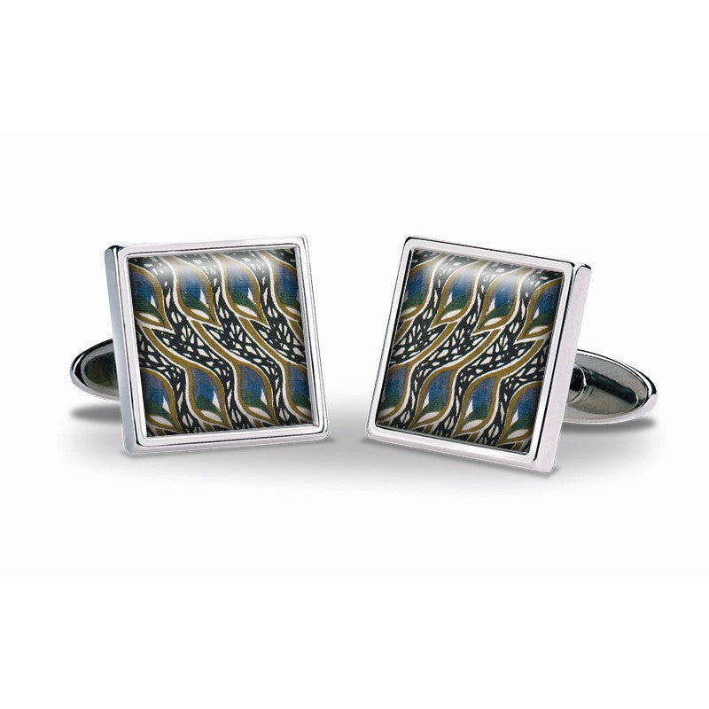 Cufflinks - Charles Rennie Mackintosh Blue and Brown