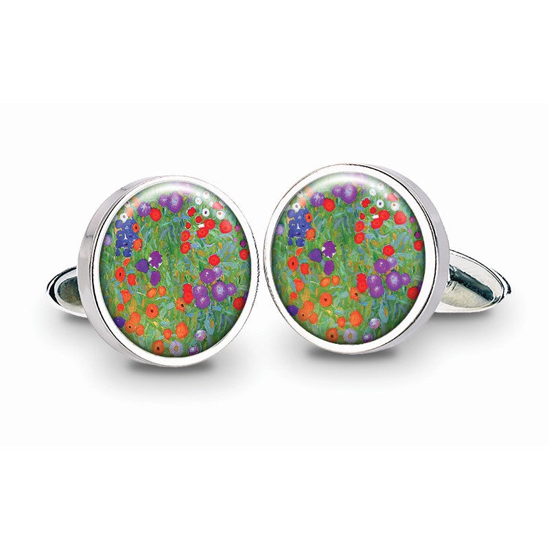 Cufflinks - Klimt Flower Garden