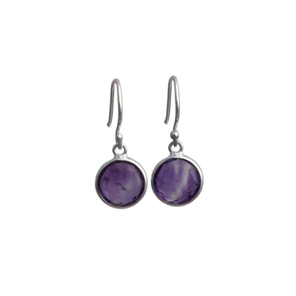 Semiprecious Stone Earrings - Round