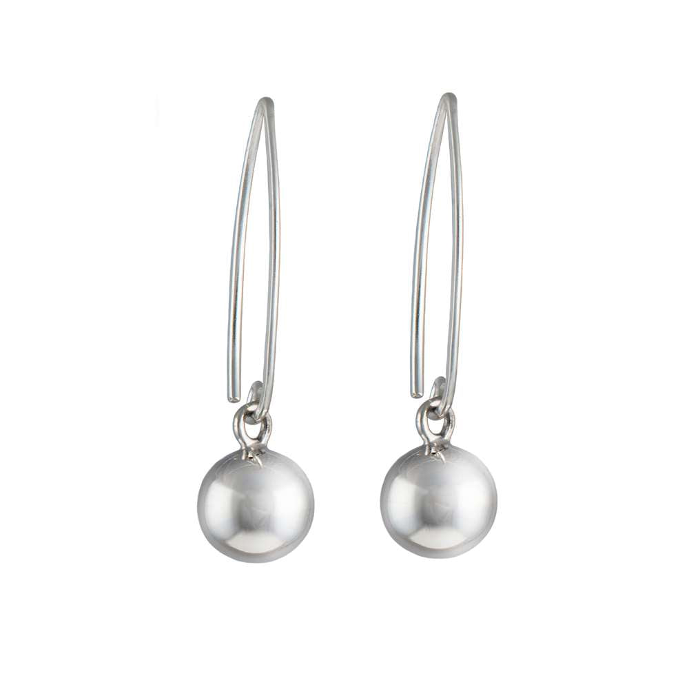 Silver Earrings - Sphere