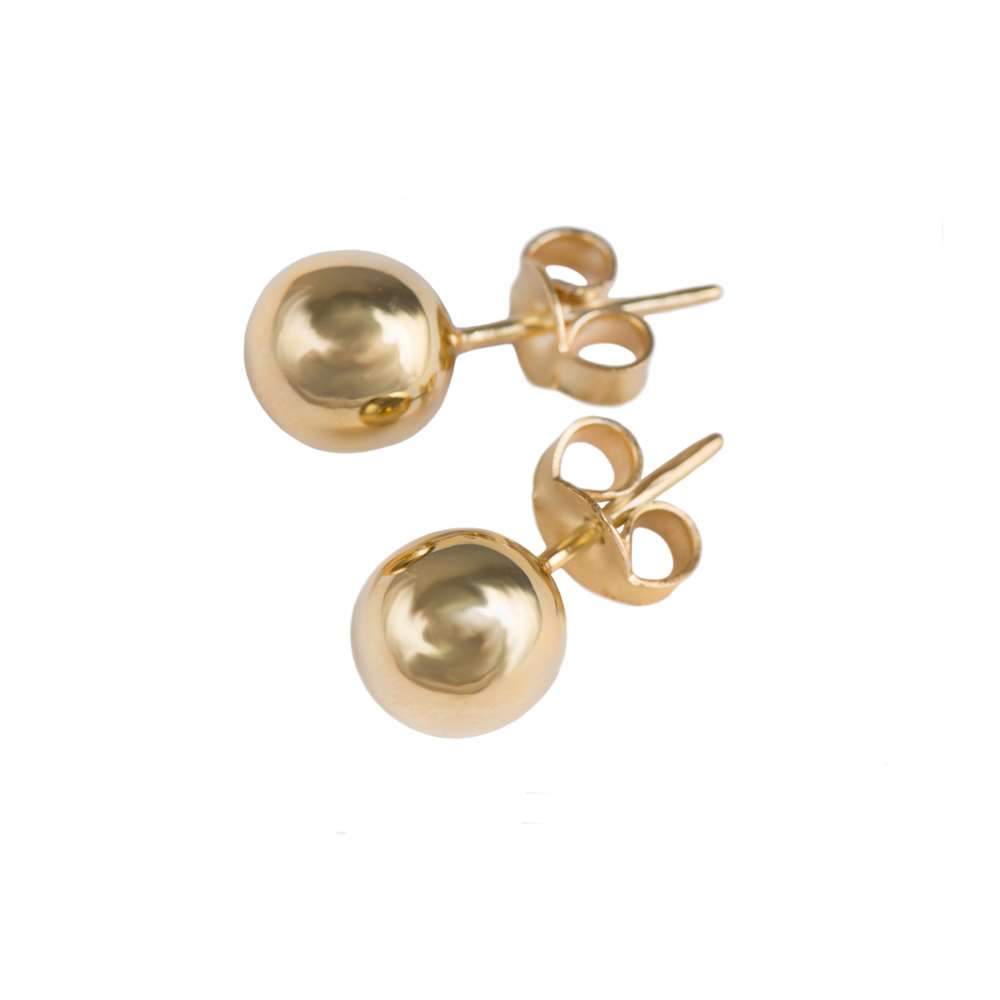 Gold Plated Silver Ball Studs