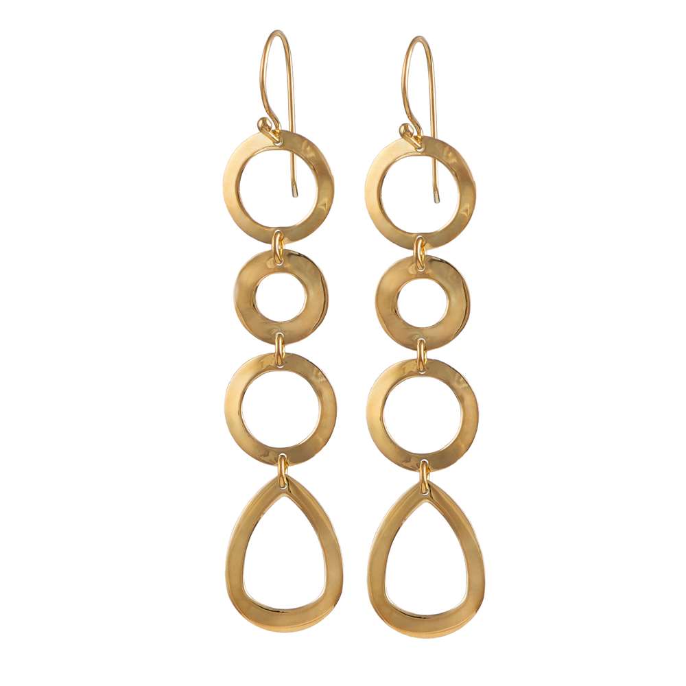 Gold Plated Silver Earrings - Long